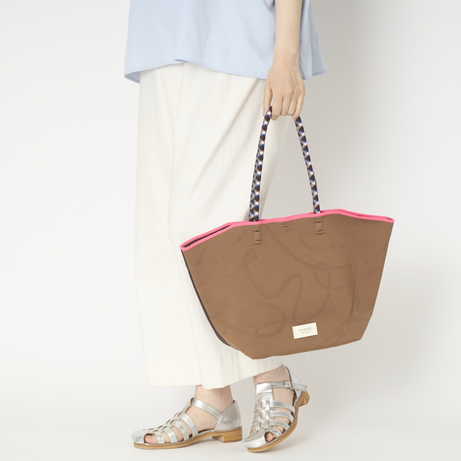 TRICOTE/BUMPY LINK TOTE BAG