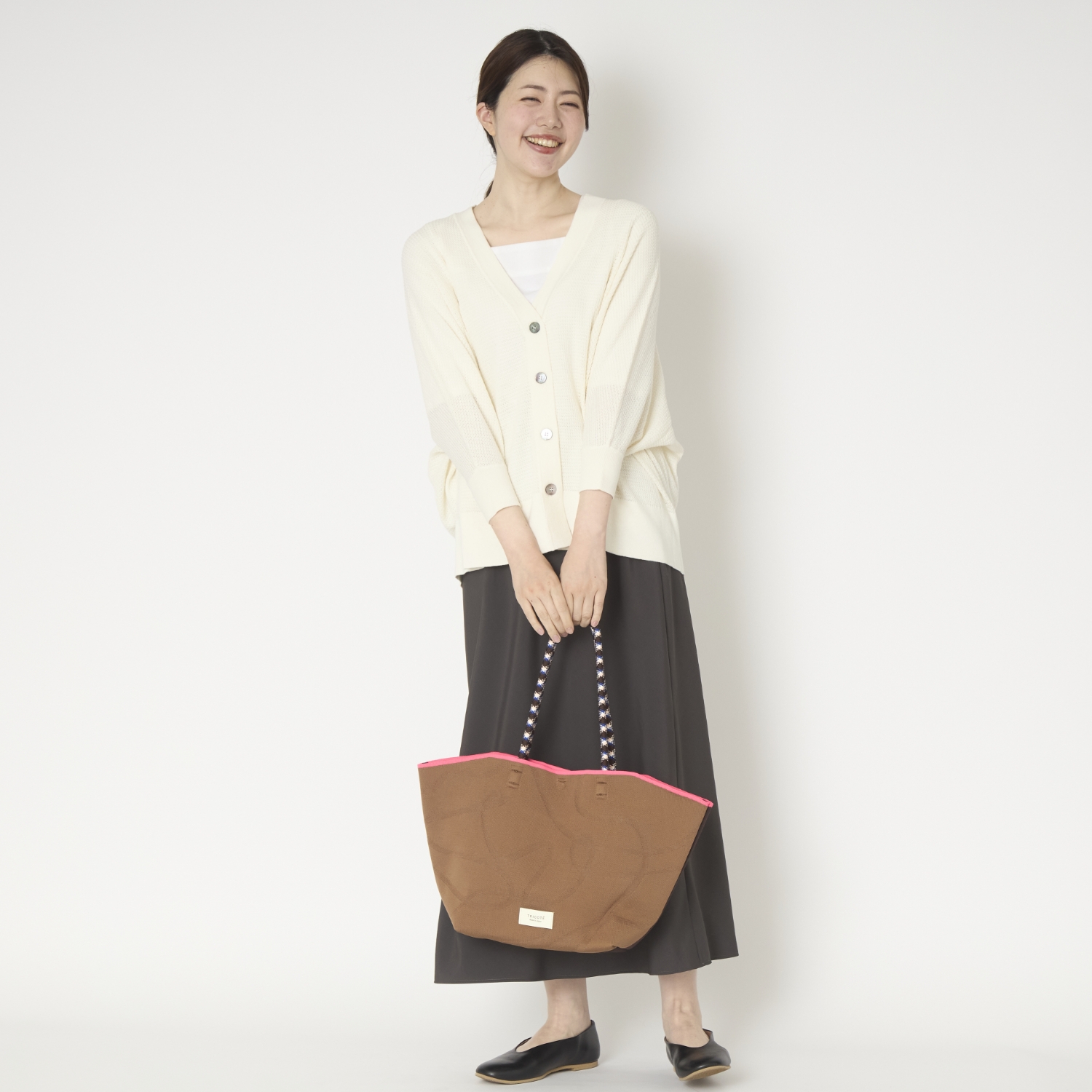 TRICOTE/BUMPY LINK TOTE BAG