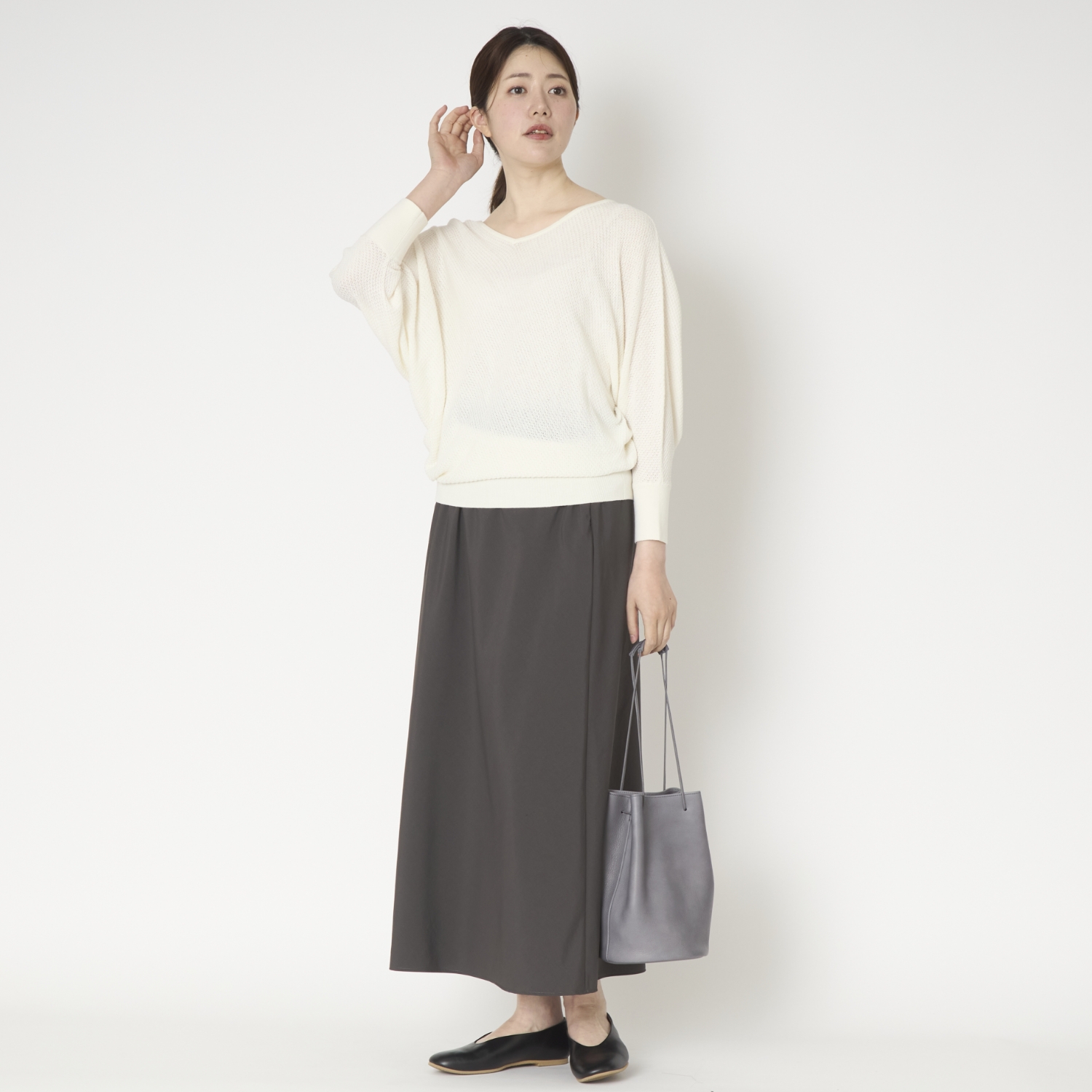 DRESS HERSELF/シルクコットンシアーニット