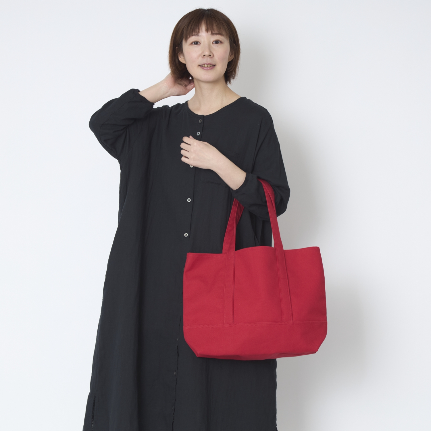 motone/ノーカラーワンピース 2nd 9分袖