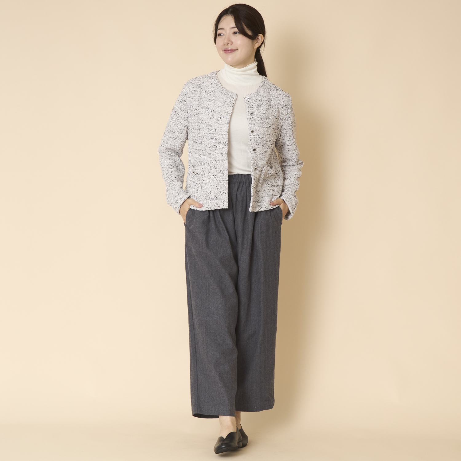 TUTIE./丈の選べるコットンへリンボンパンツ