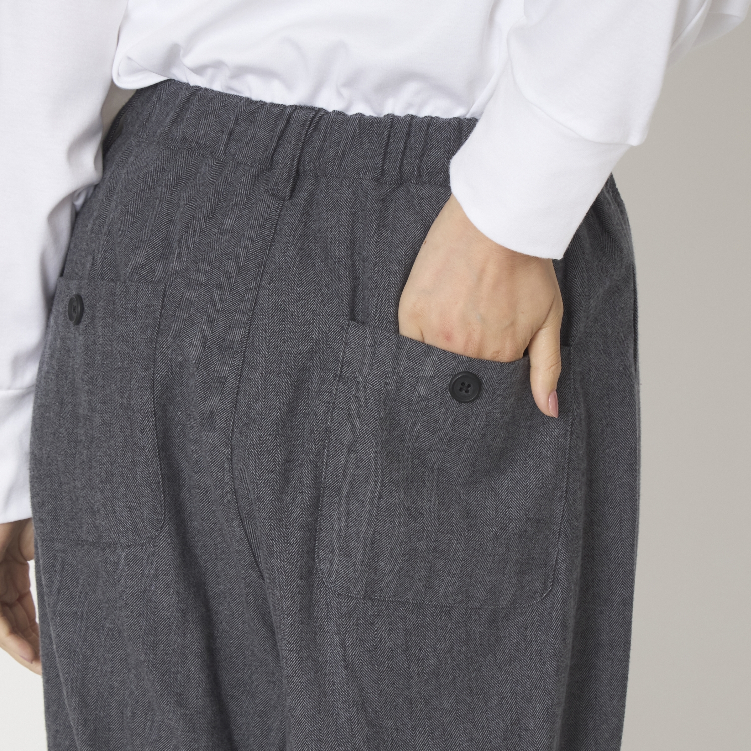 TUTIE./丈の選べるコットンへリンボンパンツ