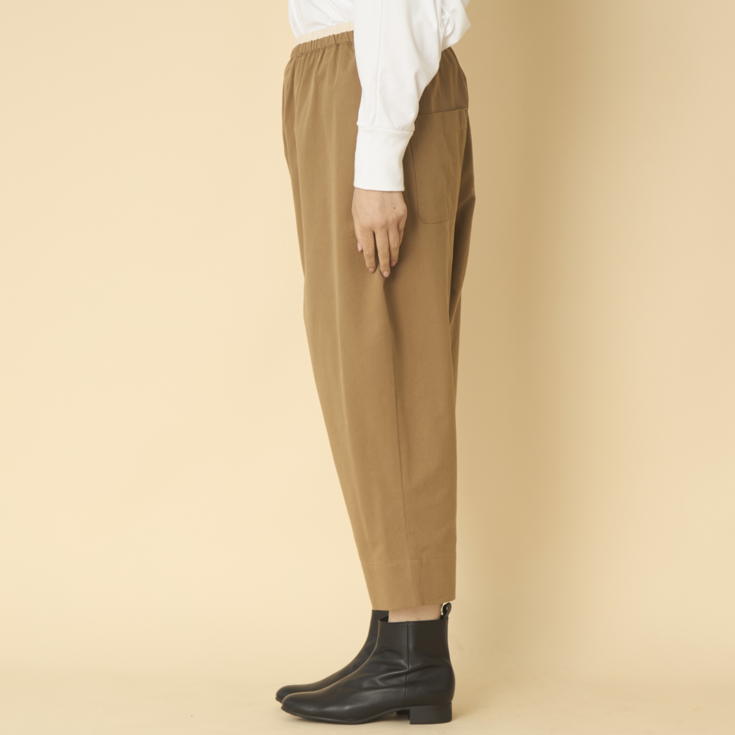 TUTIE./ピーチ起毛コットンセルロースクロップドパンツ