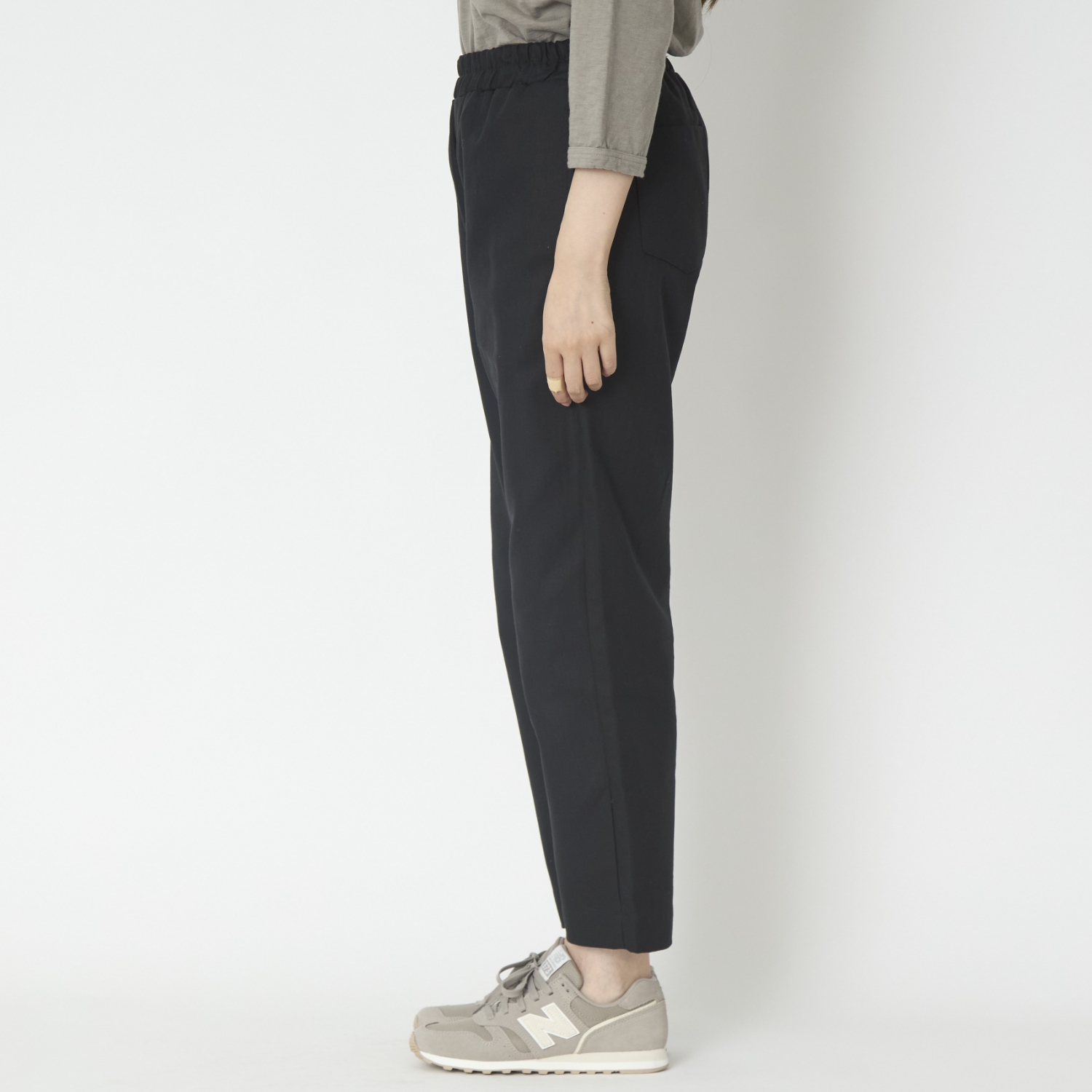 TOKYO BASIC/コットン100％しっかり厚手 ヘリンボンセミワイドパンツ