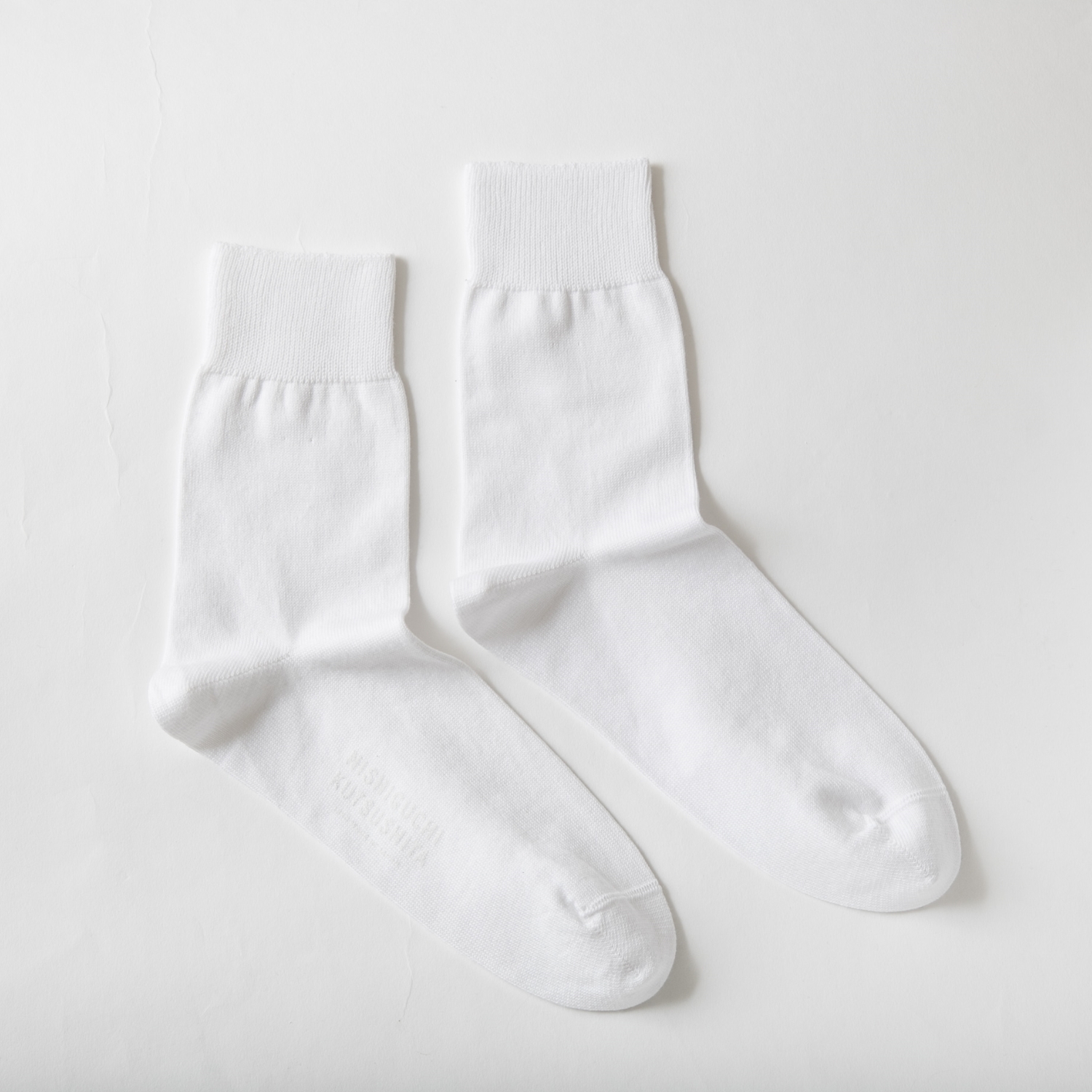 NISHIGUCHI KUTSUSHITA/エジプトコットンプレーンソックス