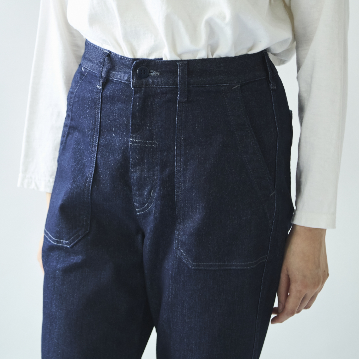 Brocante/D.M.Gハイストレッチデニムレグレットベーカーパンツ