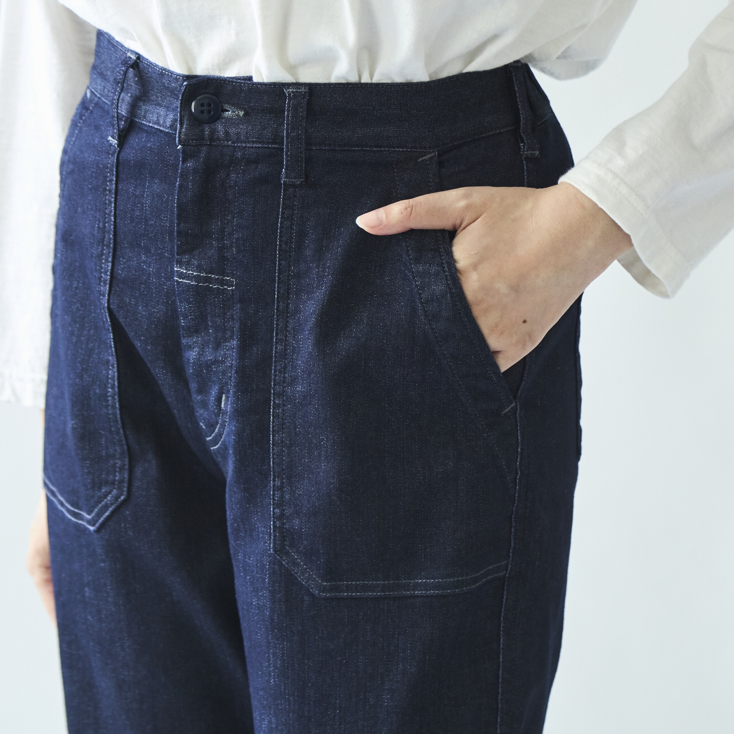 Brocante/D.M.Gハイストレッチデニムレグレットベーカーパンツ