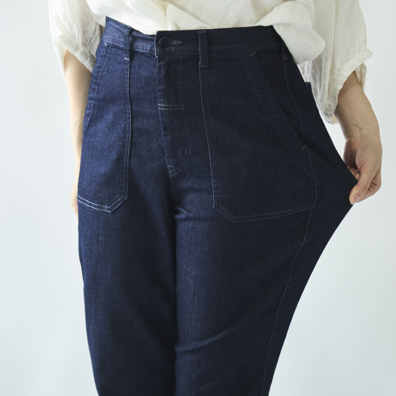 Brocante/D.M.Gハイストレッチデニムレグレットベーカーパンツ