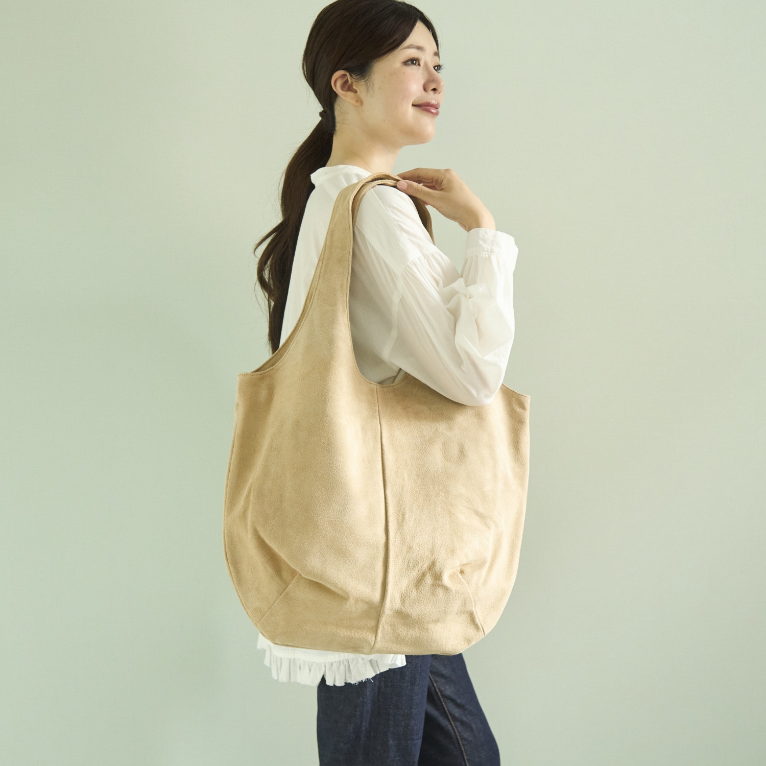 TOKYO LEATHER FACTORY/【受注会限定】洗える革のビッグドロップトートバッグ