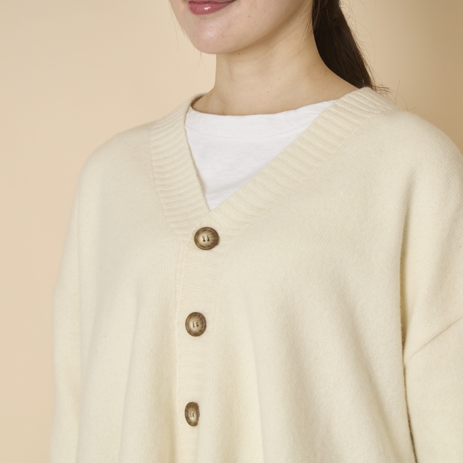 NARU/タスマニアラムAラインカーディガン