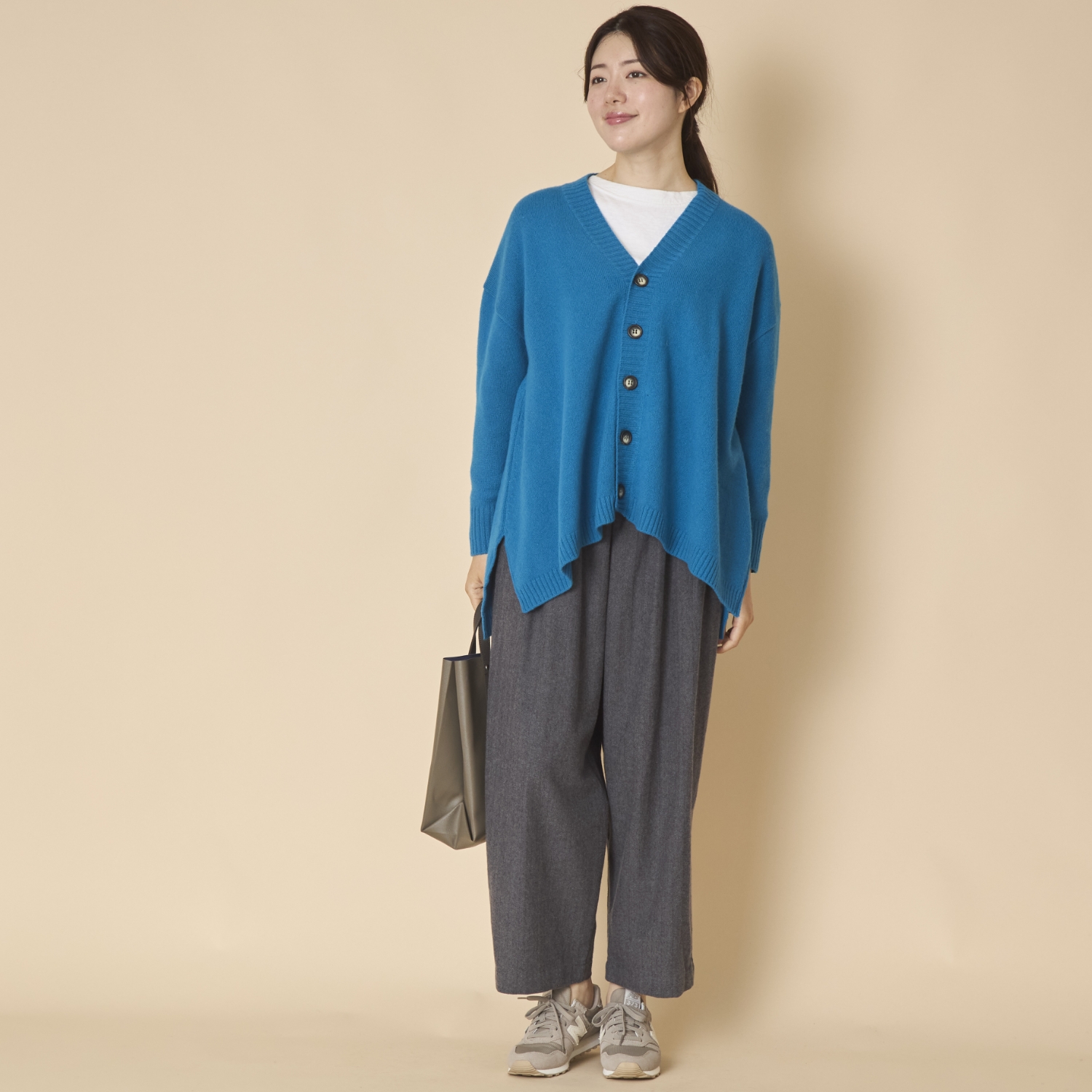 NARU/タスマニアラムAラインカーディガン