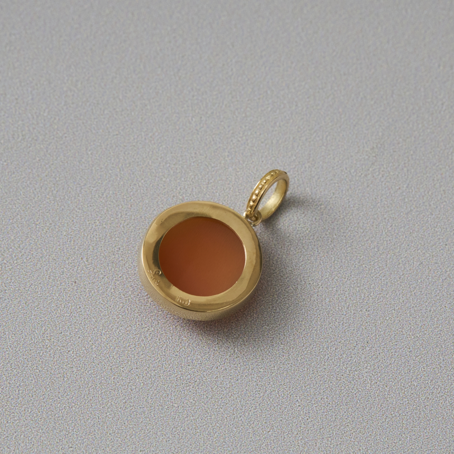 La mascotte cameo collection/コーネリアン猫顔 カメオペンダントトップ