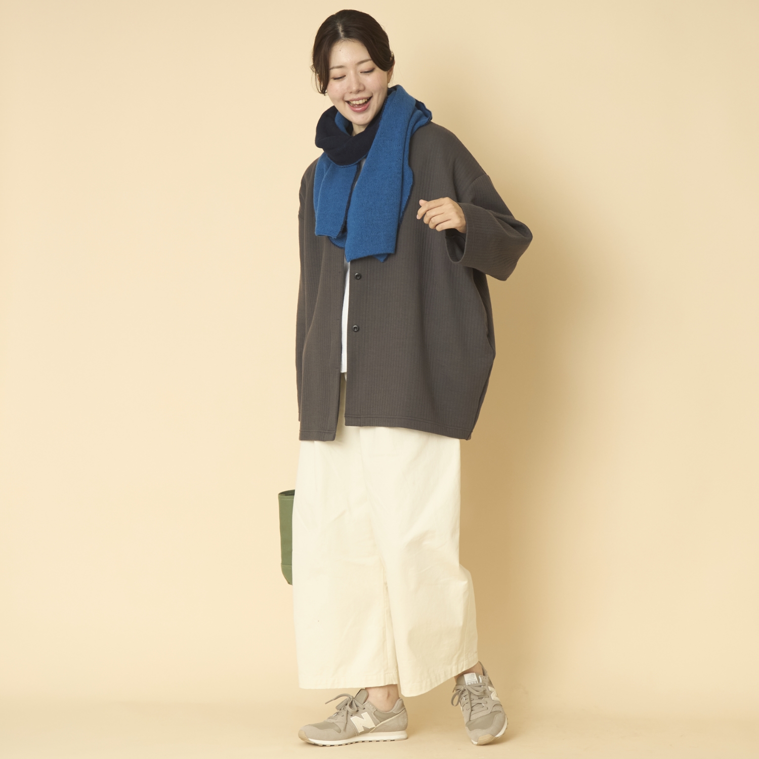 FILUM/キルトコクーンコート　チャコール