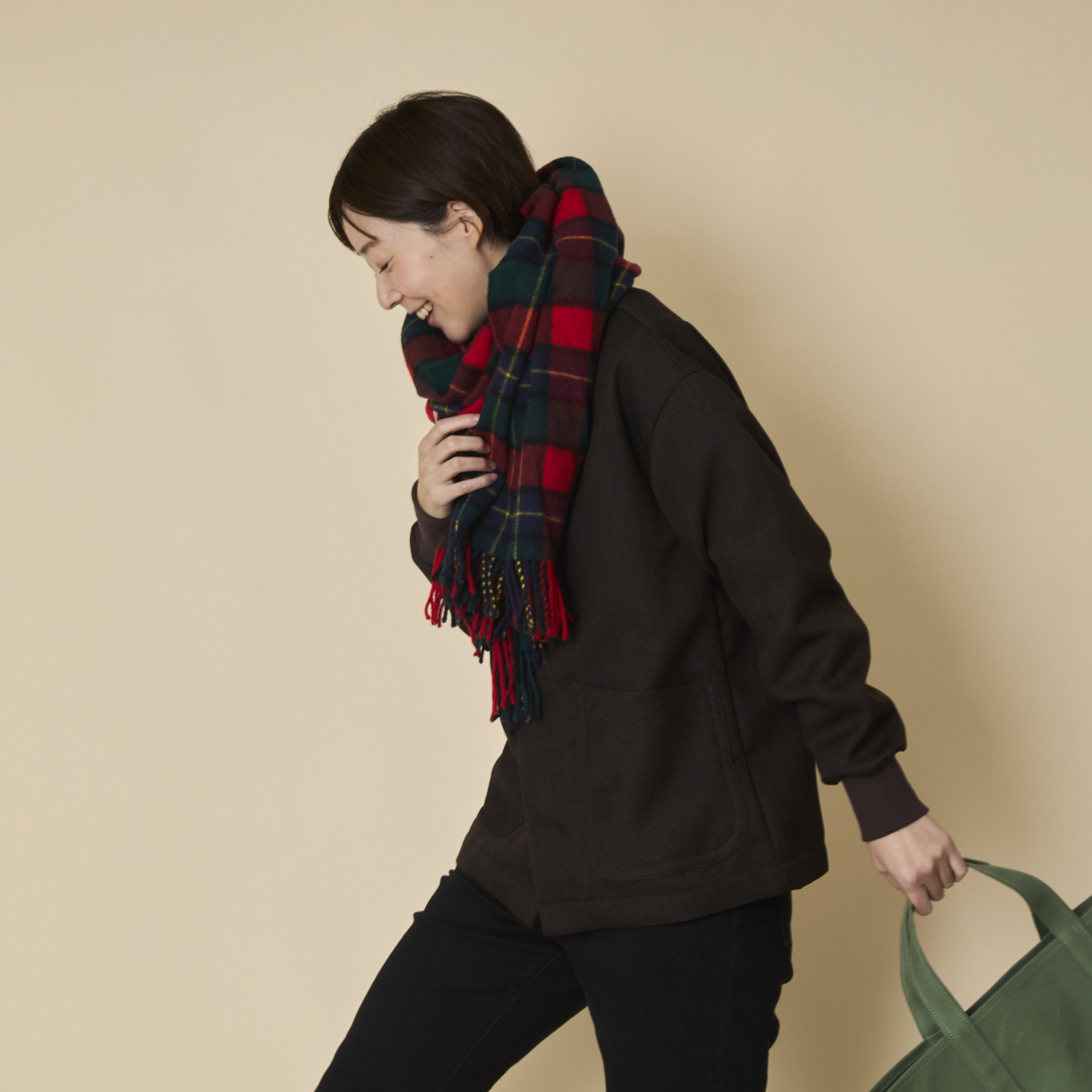 motone/ファブリックカーディガン