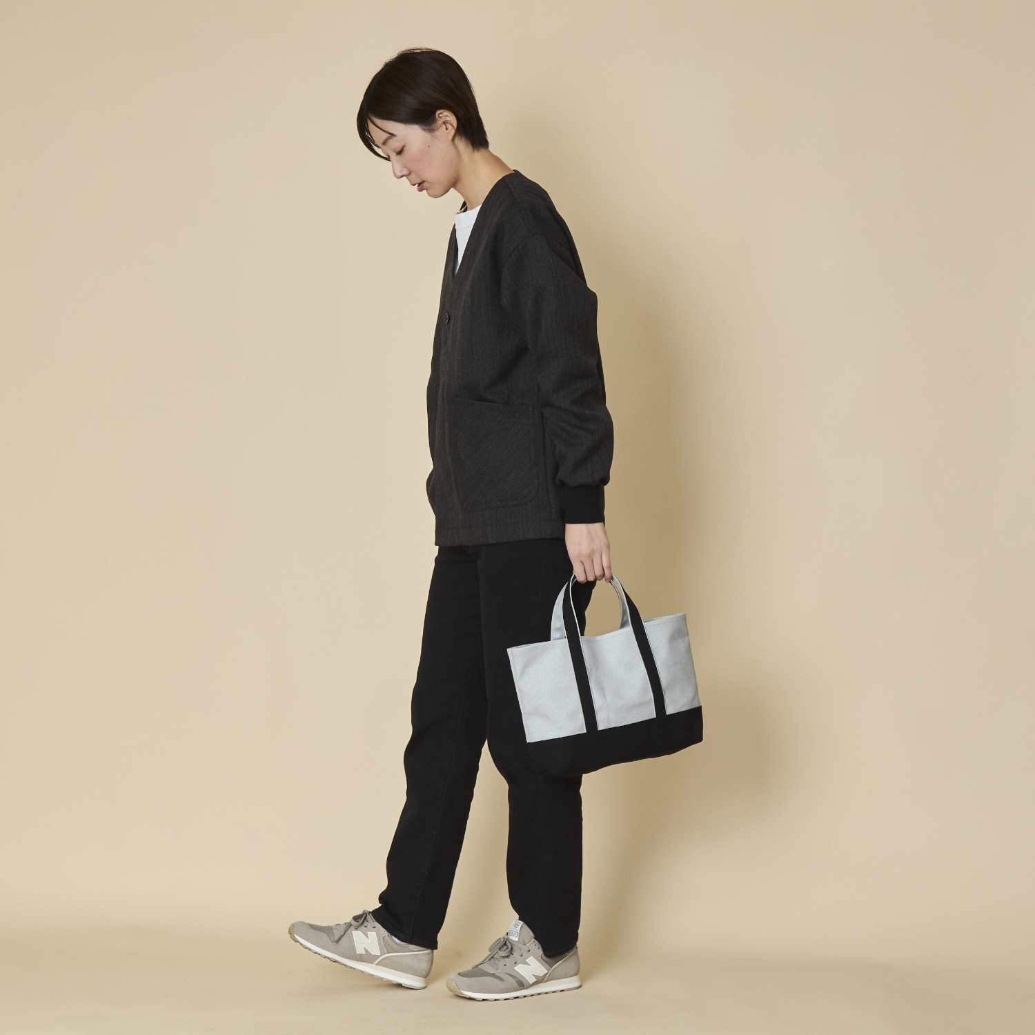 motone/ファブリックカーディガン