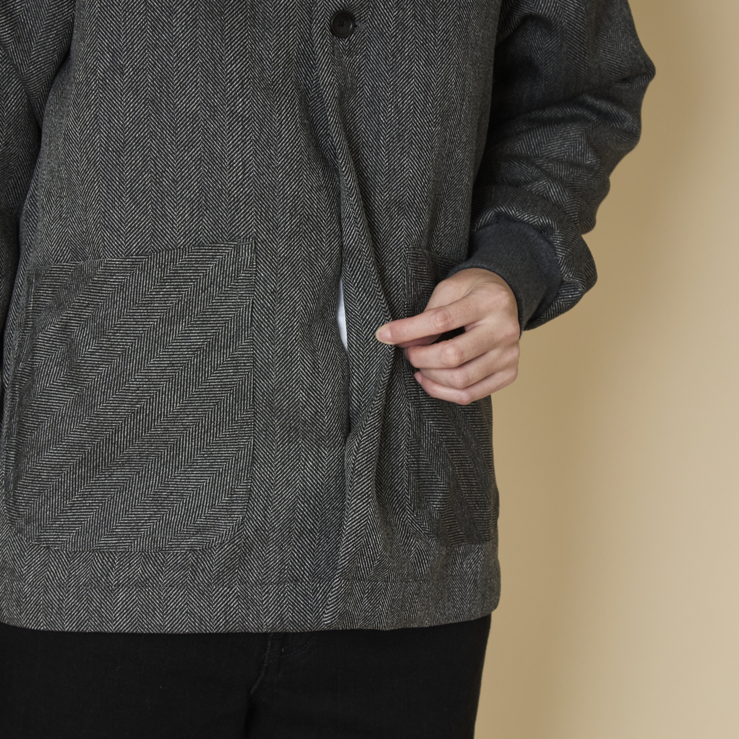 motone/ファブリックカーディガン