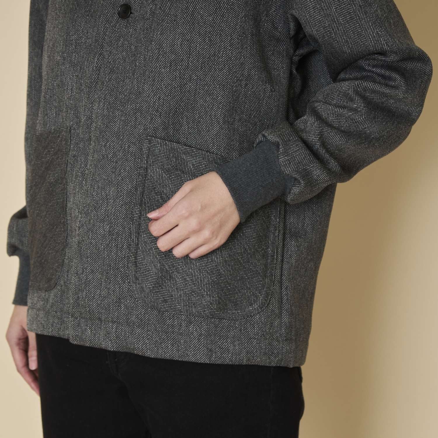 motone/ファブリックカーディガン