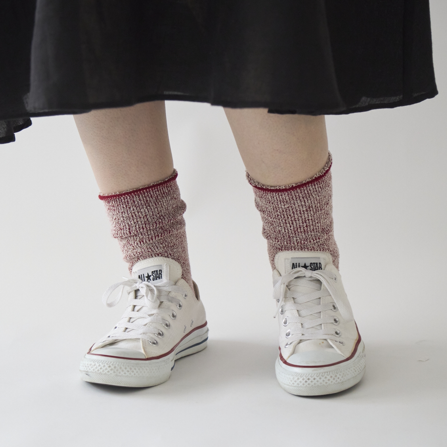 くらしきぬ/シルク&ウール パイル先丸靴下