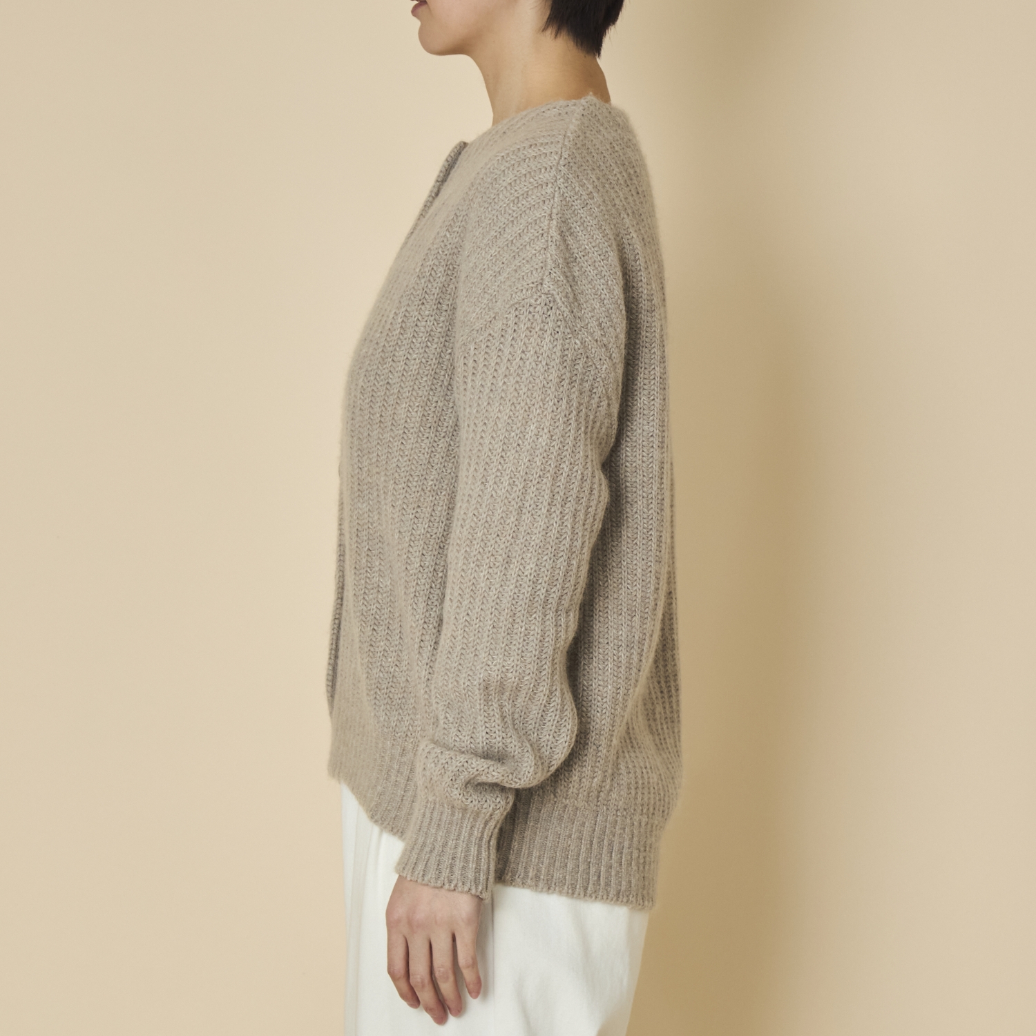 SAIFUKU/畦編みゆったりカーディガン