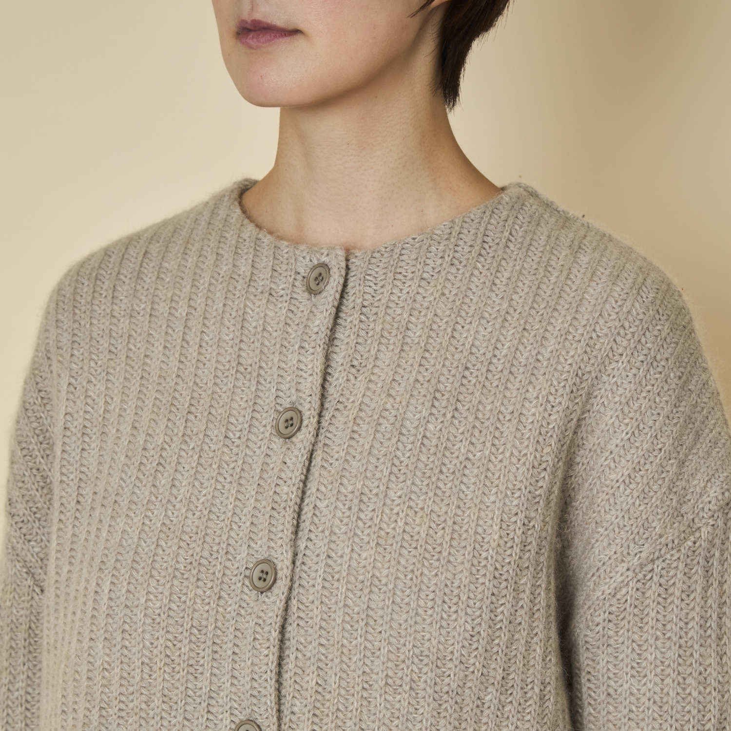 SAIFUKU/畦編みゆったりカーディガン