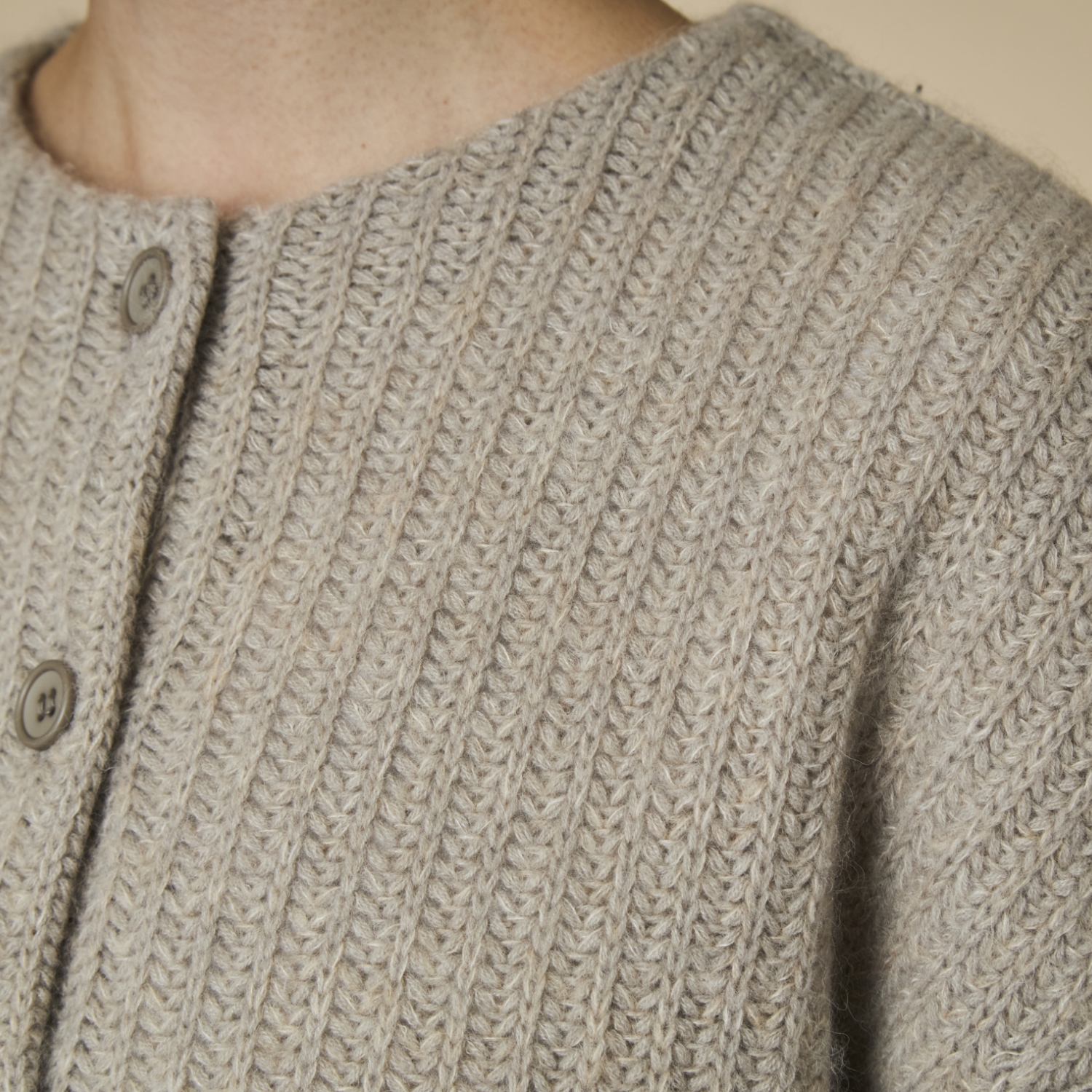 SAIFUKU/畦編みゆったりカーディガン