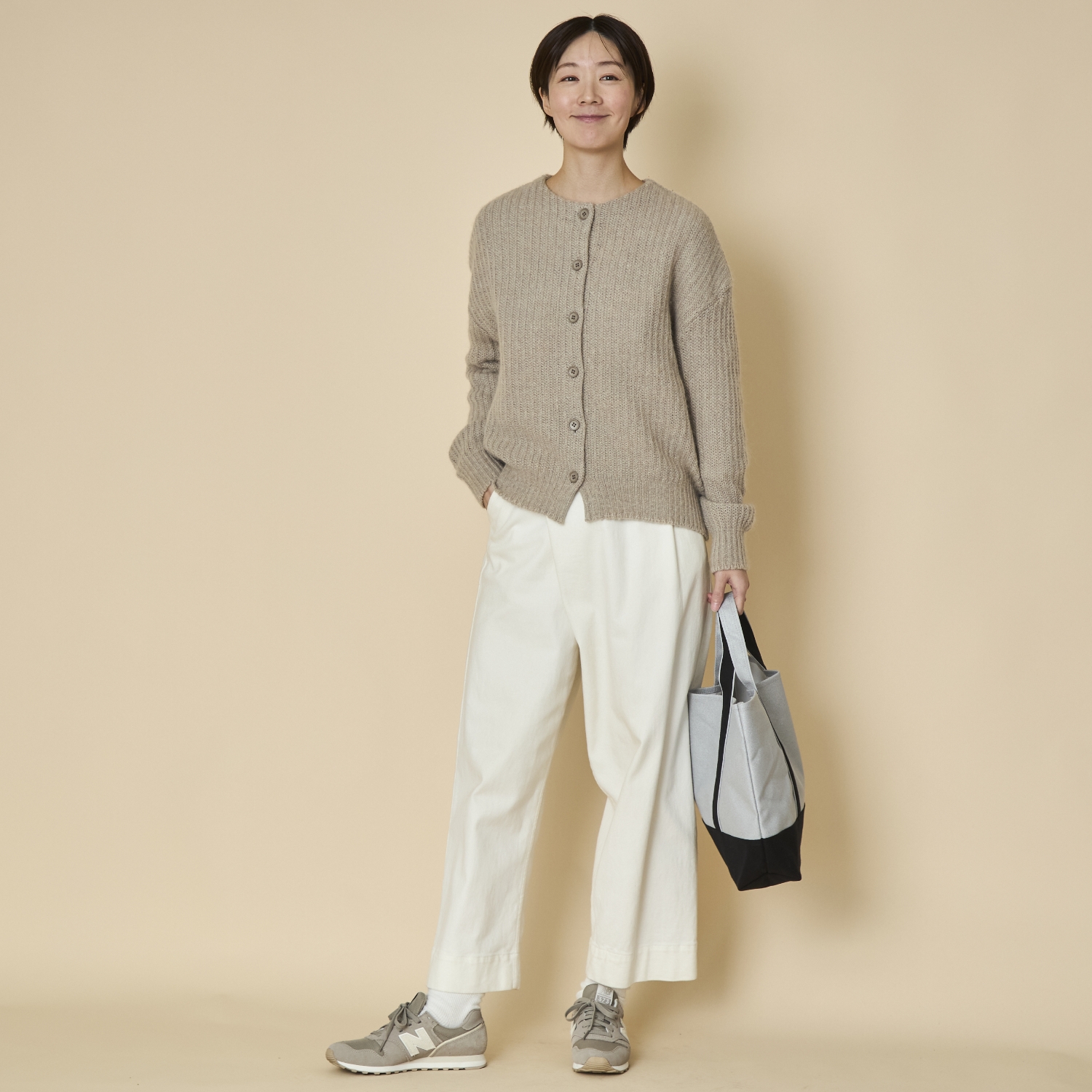 SAIFUKU/畦編みゆったりカーディガン