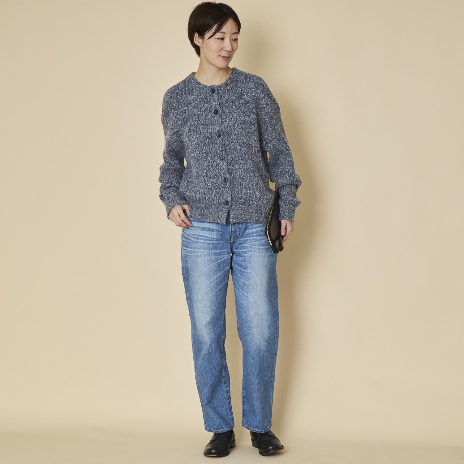 SAIFUKU/畦編みゆったりカーディガン