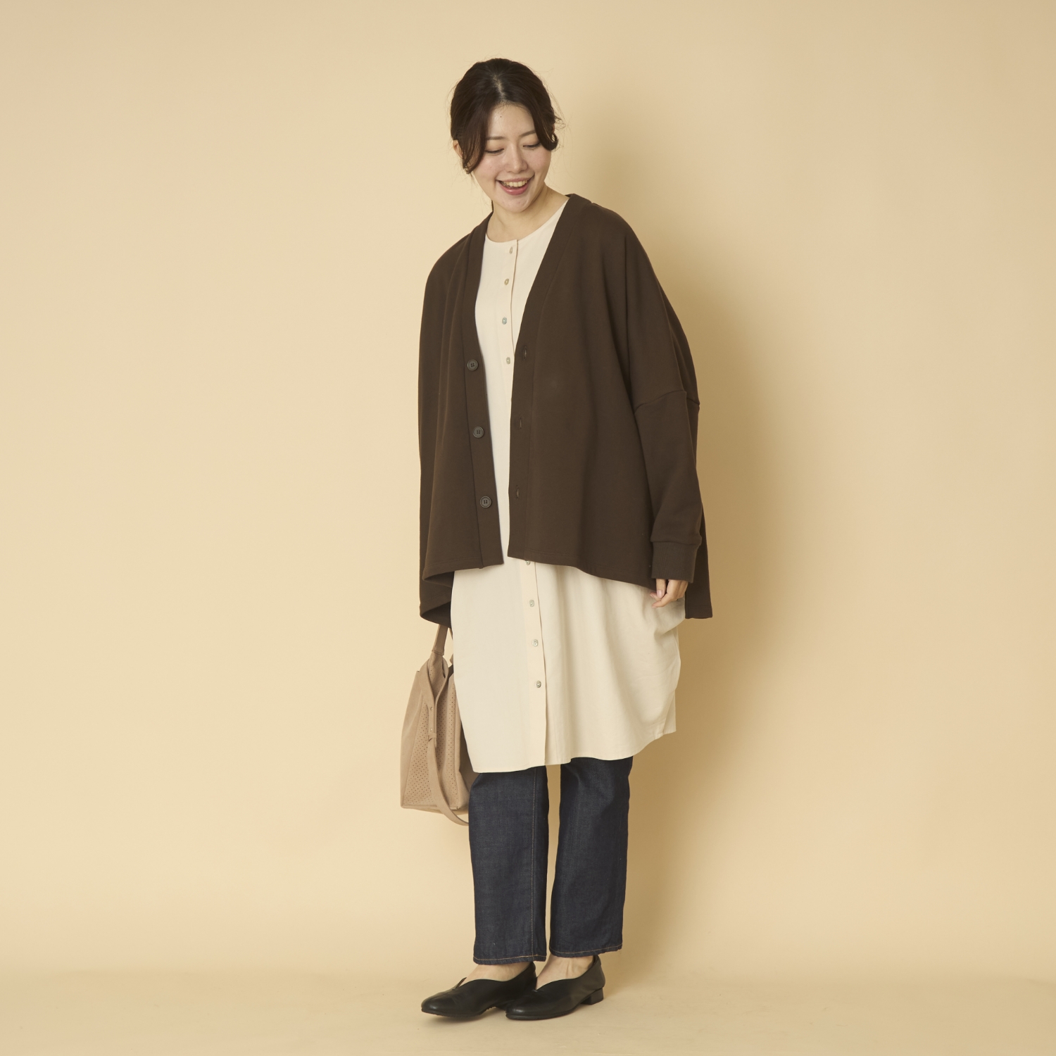 ciroc/コーマ裏毛カーディガン