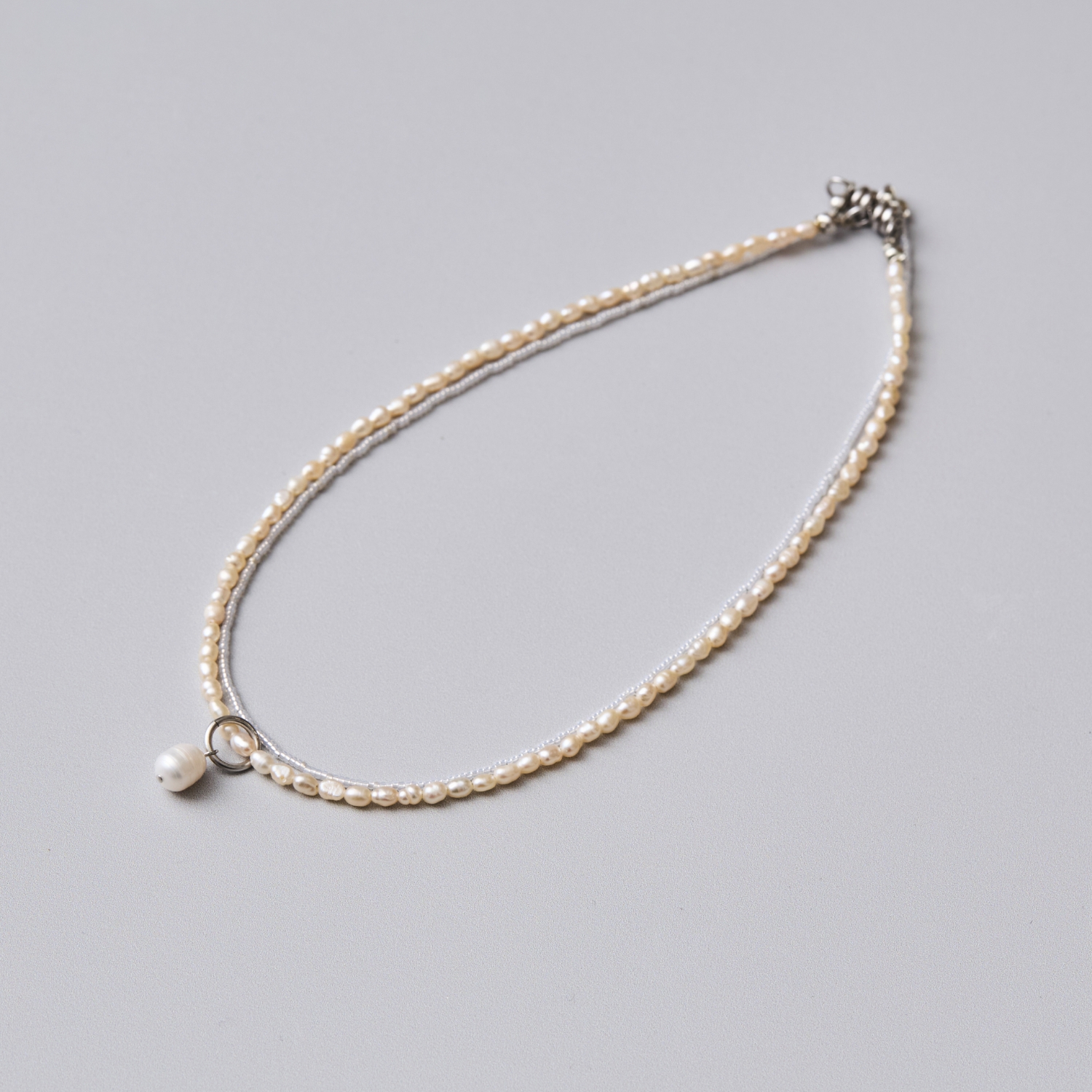 STELLA CIFFON/ビーズ×淡水パール3wayネックレス