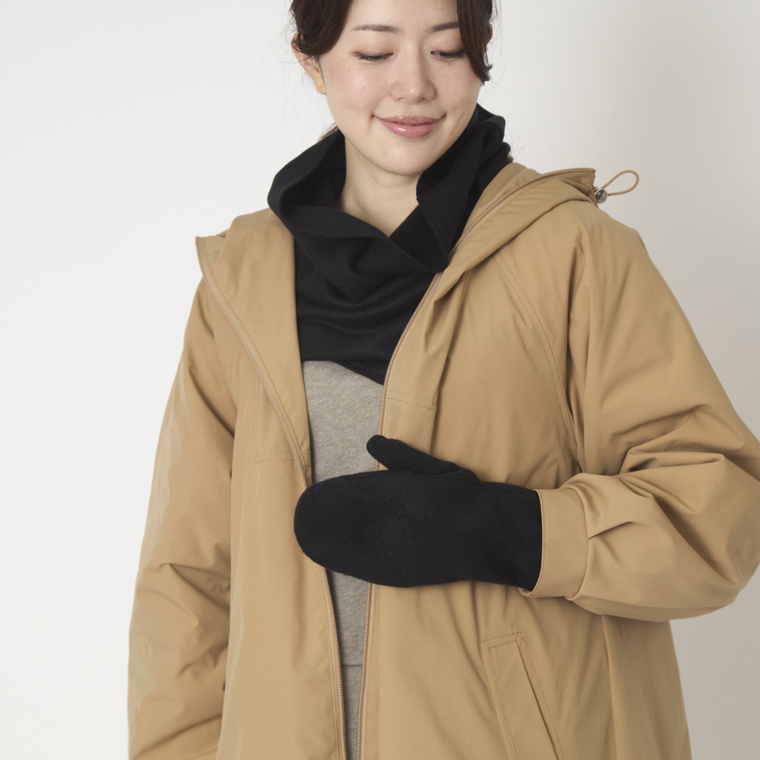 KOHARU/シルクフリース ミトン