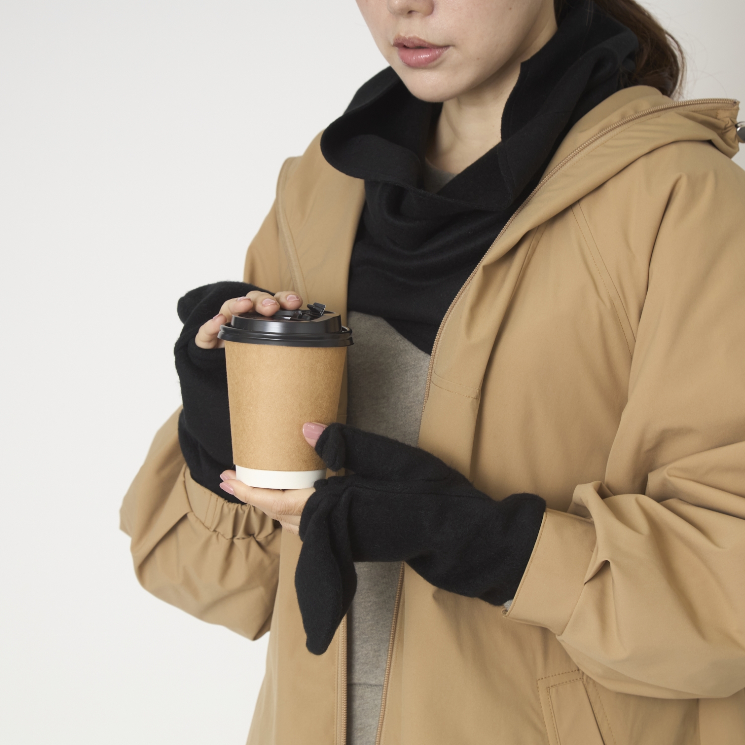 KOHARU/シルクフリース ミトン