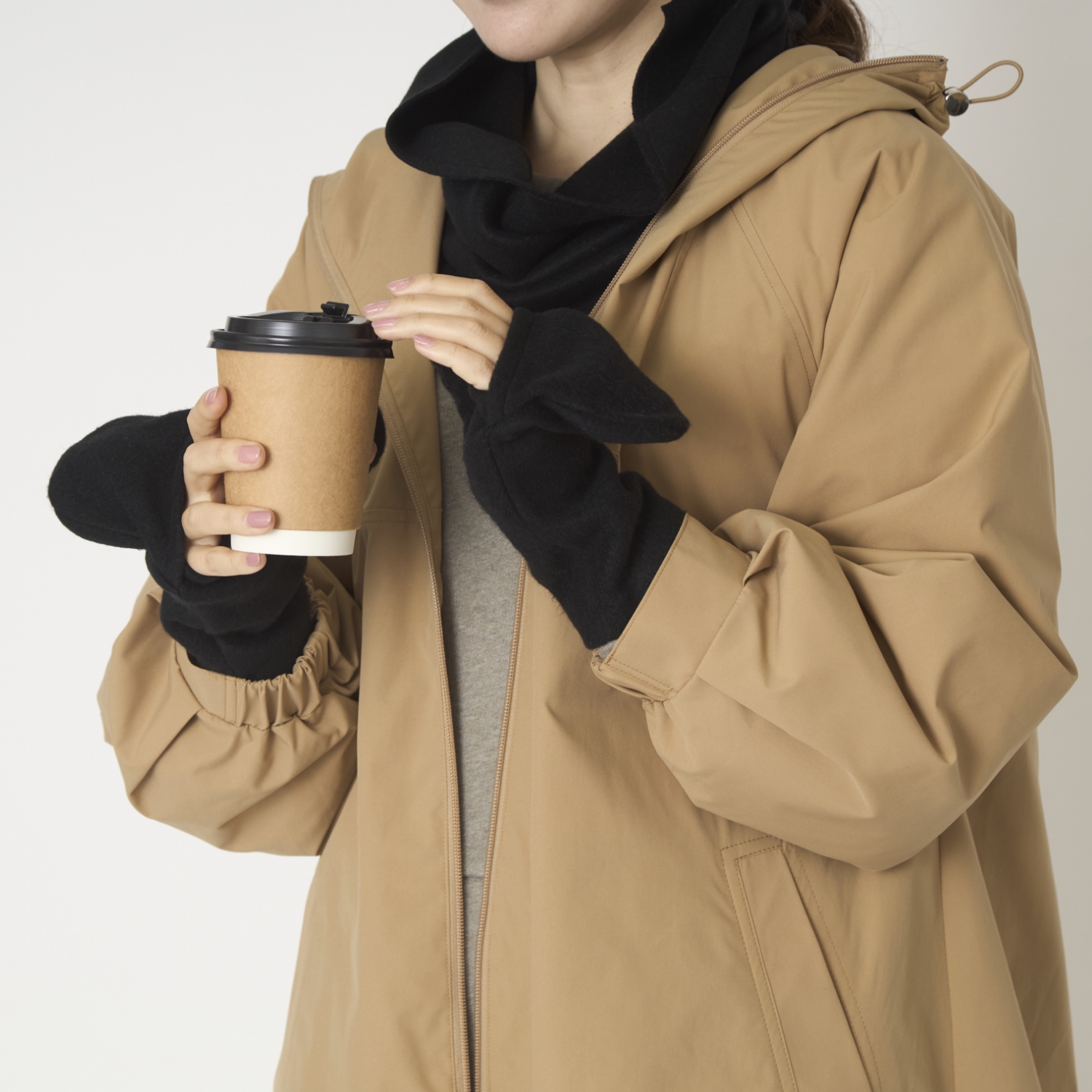 KOHARU/シルクフリース ミトン