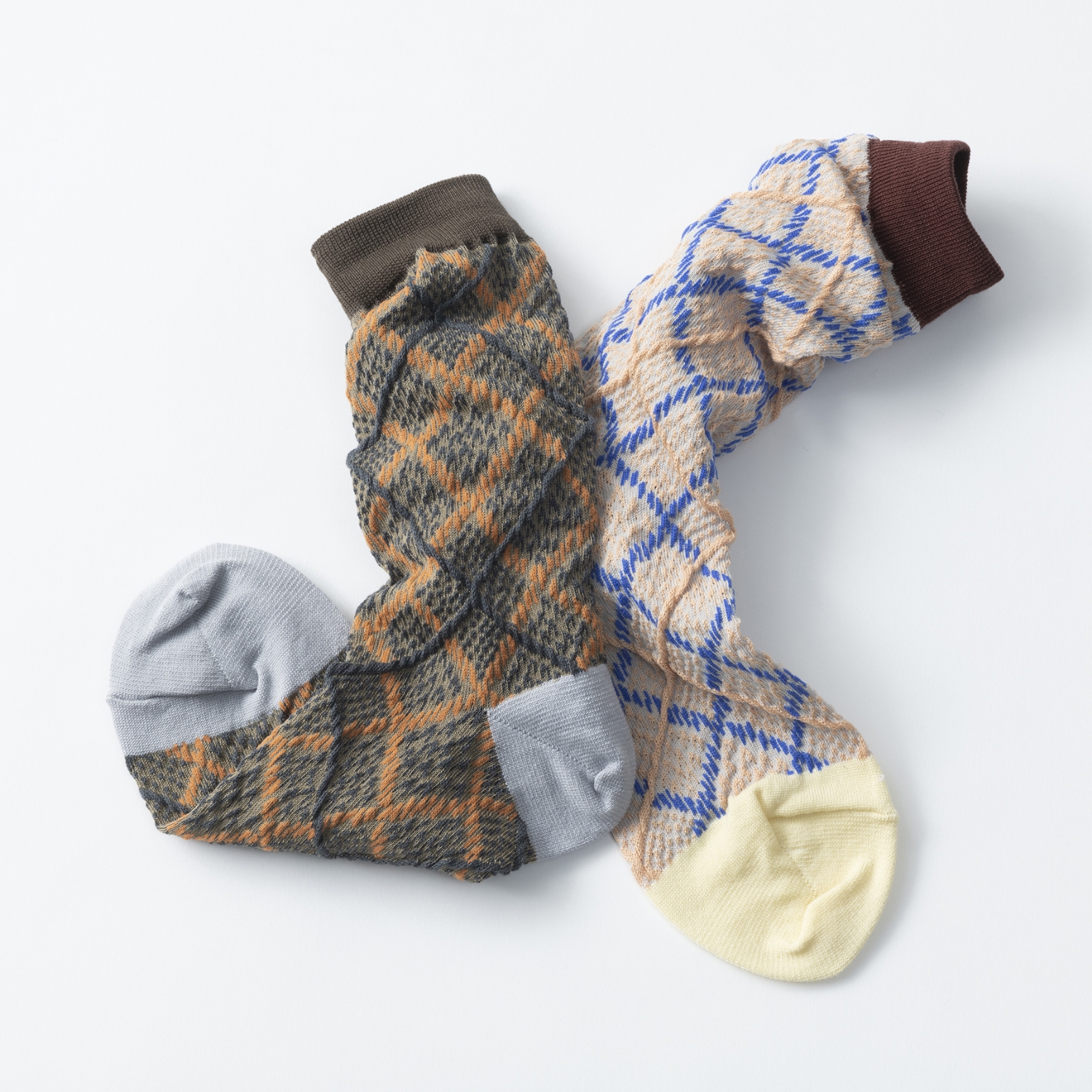TRICOTE/ARGYLE BUMPY SOCKS