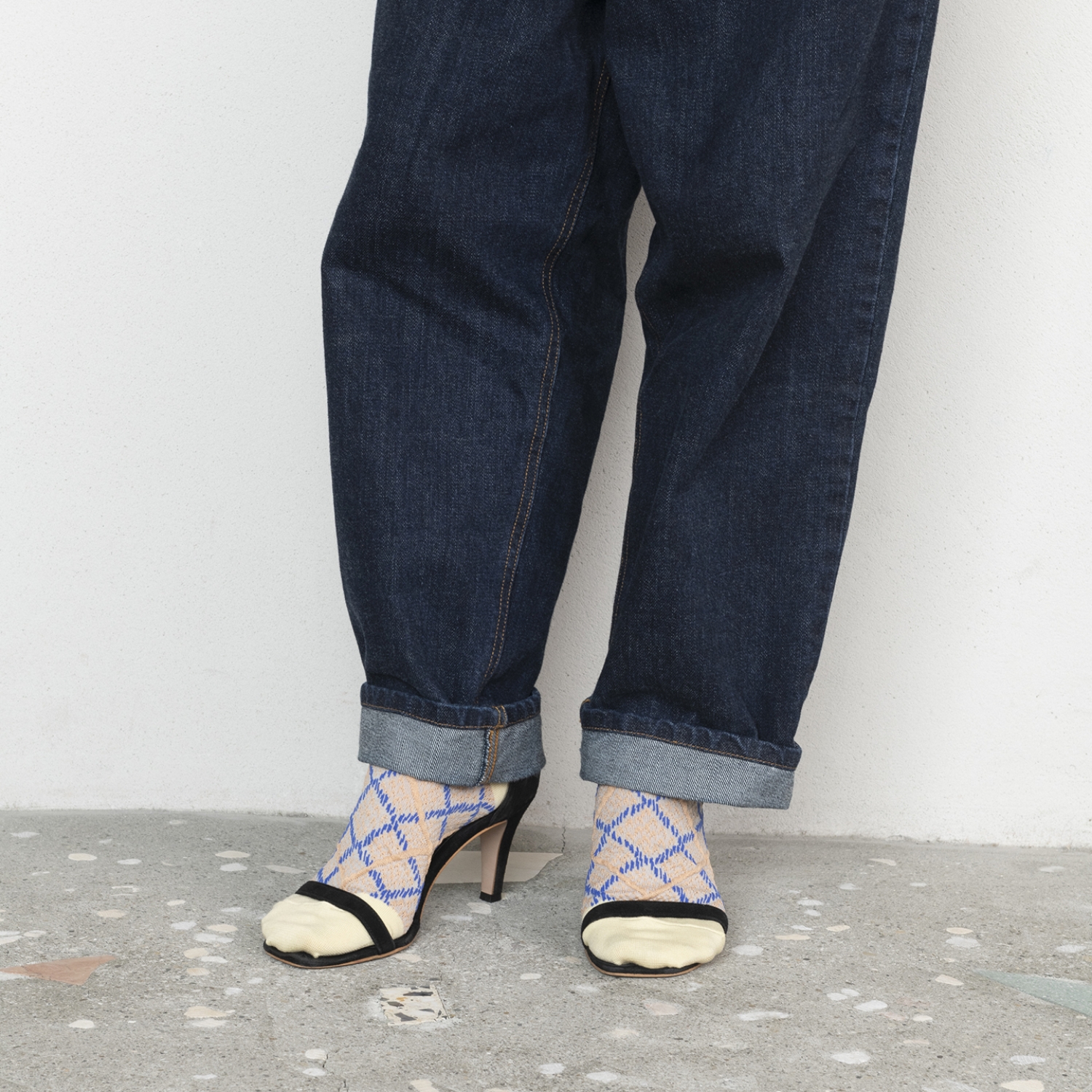 TRICOTE/ARGYLE BUMPY SOCKS