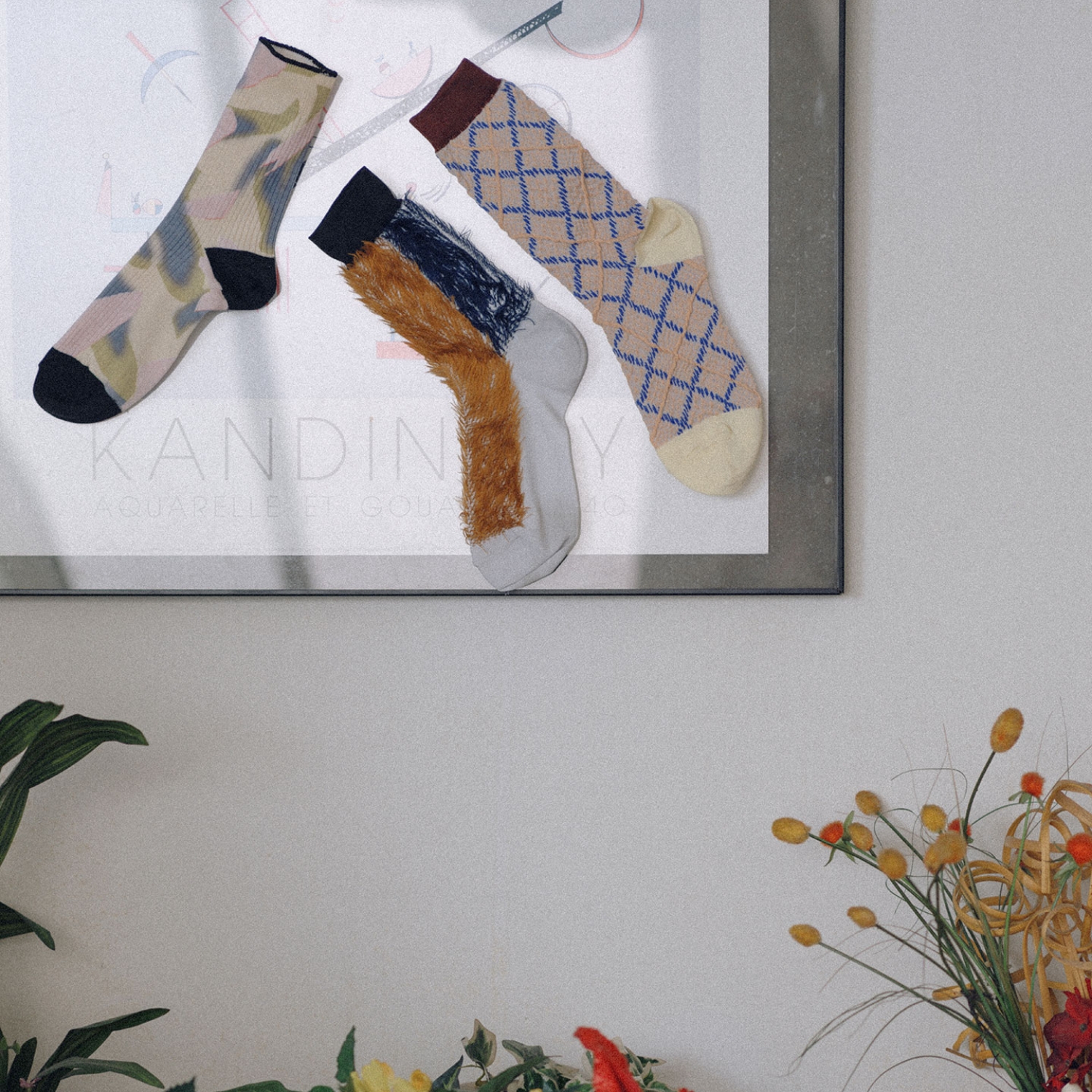 TRICOTE/ARGYLE BUMPY SOCKS