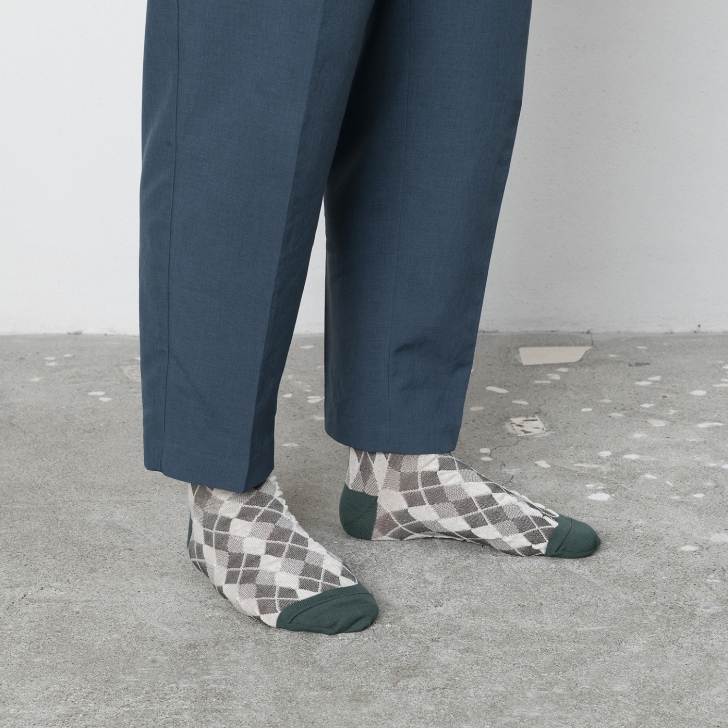 TRICOTE/BUMPY ARGYLE SOCKS