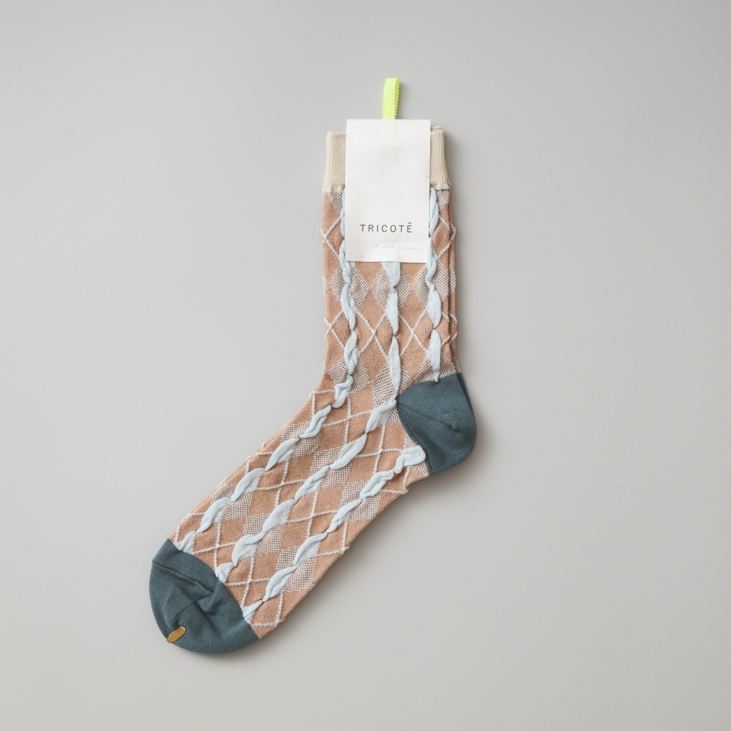 TRICOTE/BUMPY ARGYLE SOCKS