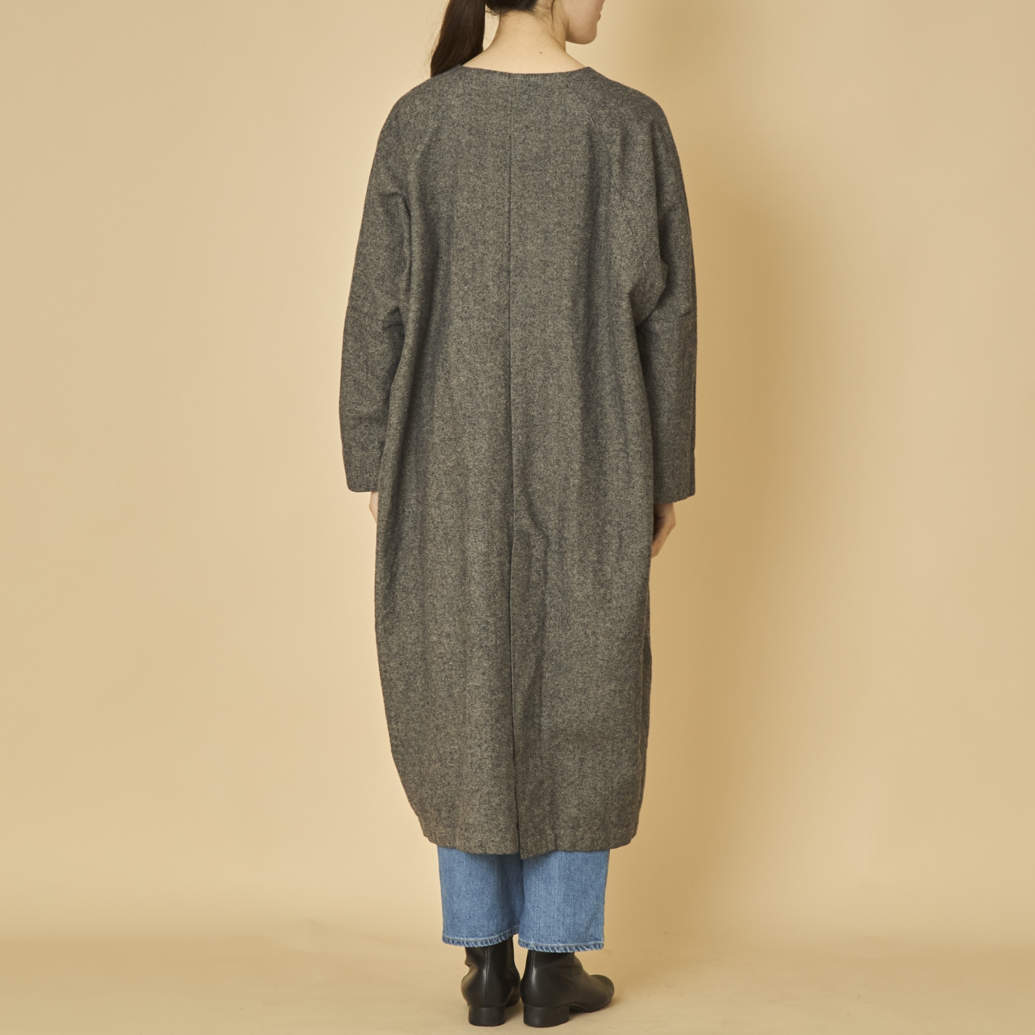 TANG./コットンリネン先染めツイル起毛 ライトコート