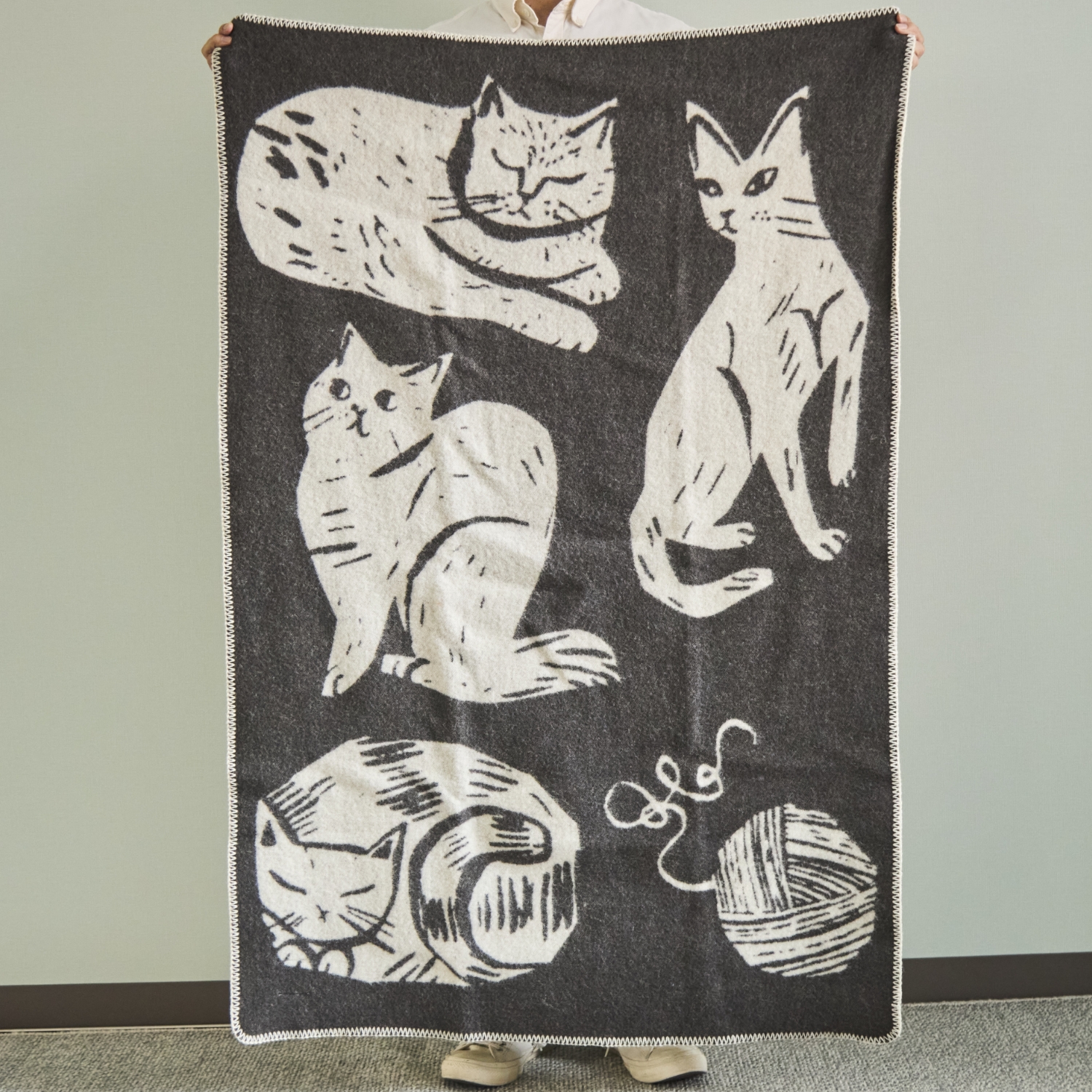 LAPUAN KANKURIT/KISSANPÄIVÄT ウールブランケット 90×130cm