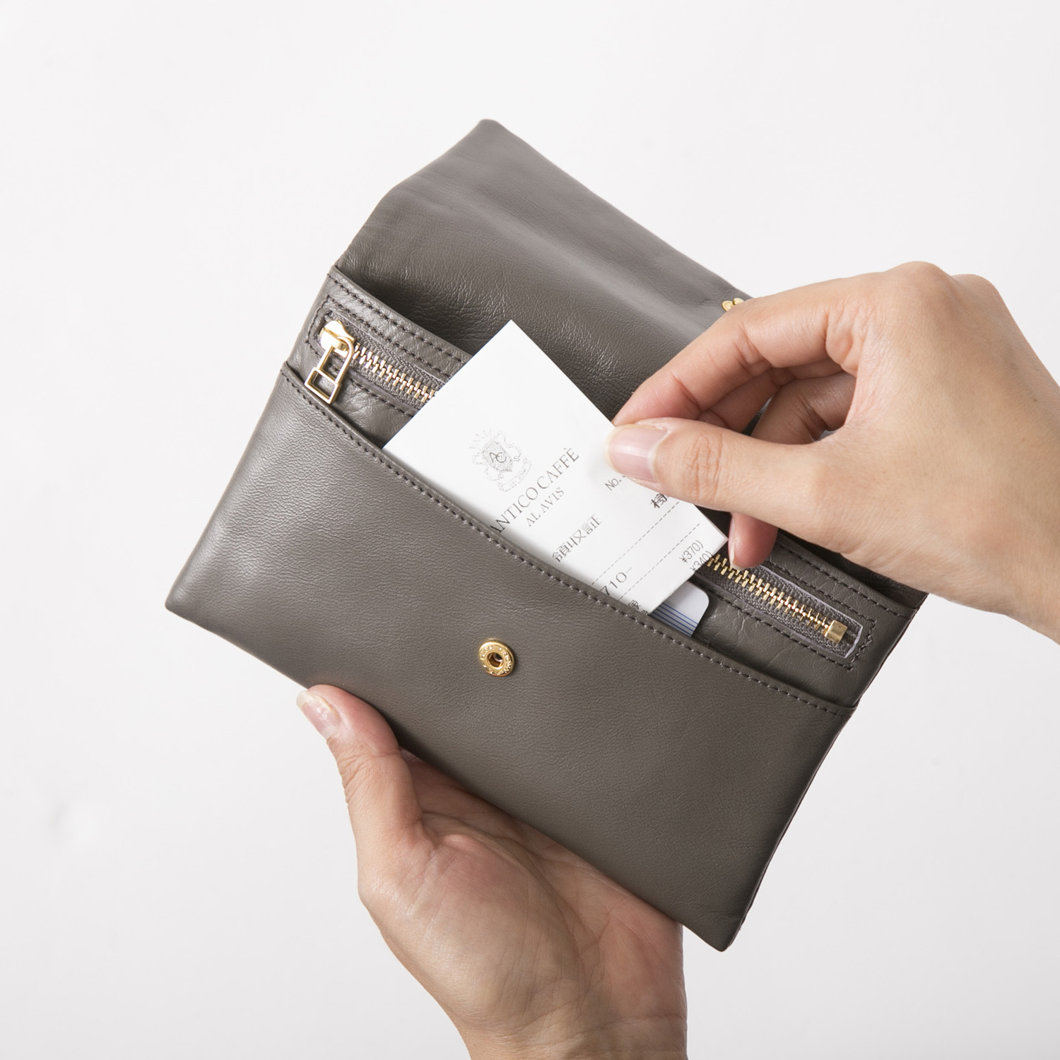 Neutral Gray/ハスキーロングウォレット snow