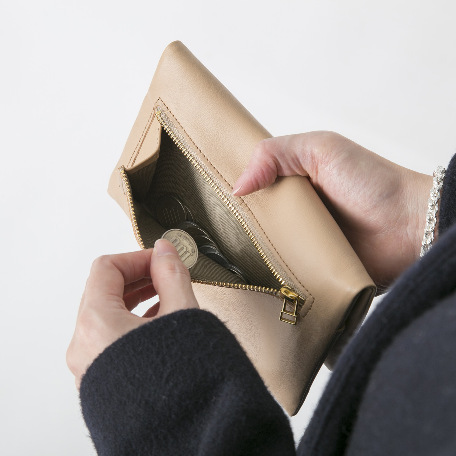 Neutral Gray/ハスキーロングウォレット snow