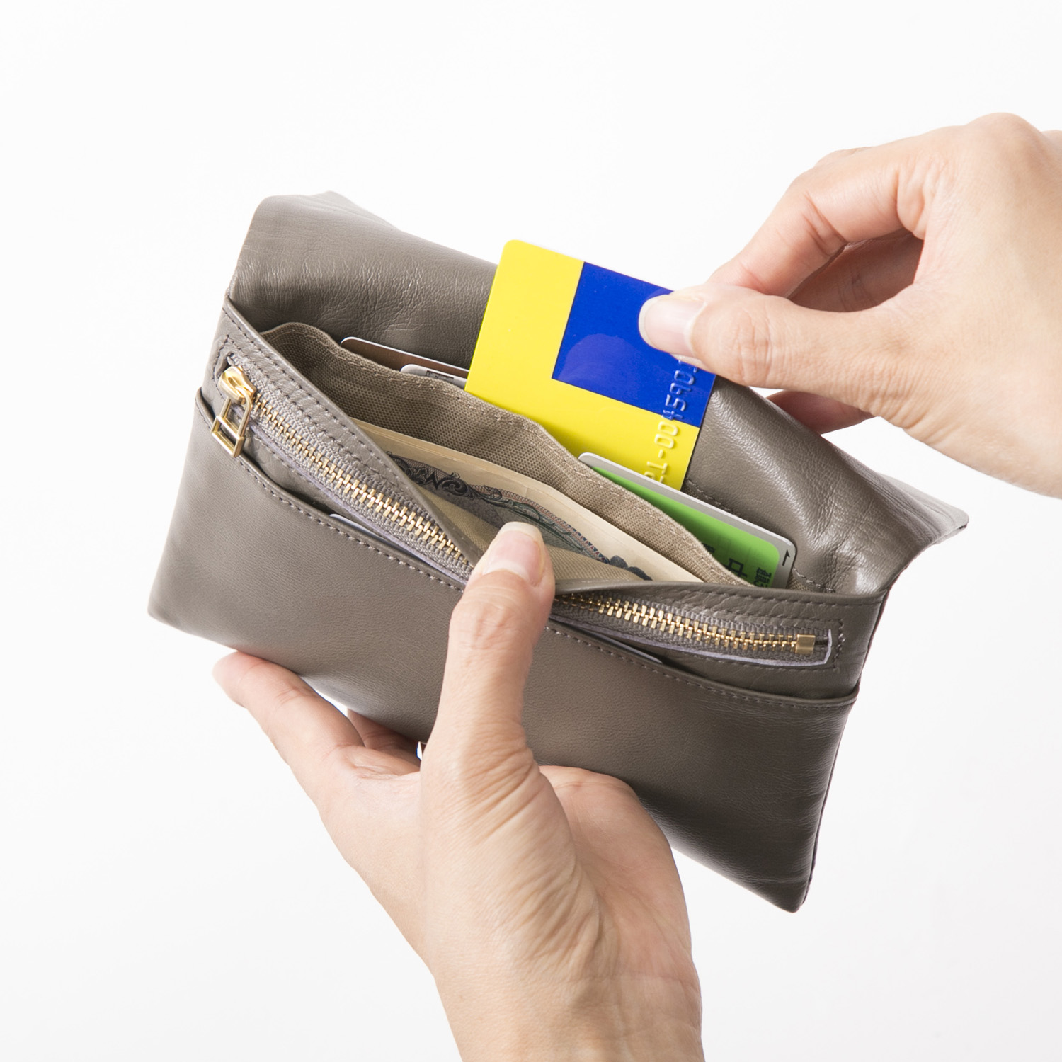 Neutral Gray/ハスキーロングウォレット snow