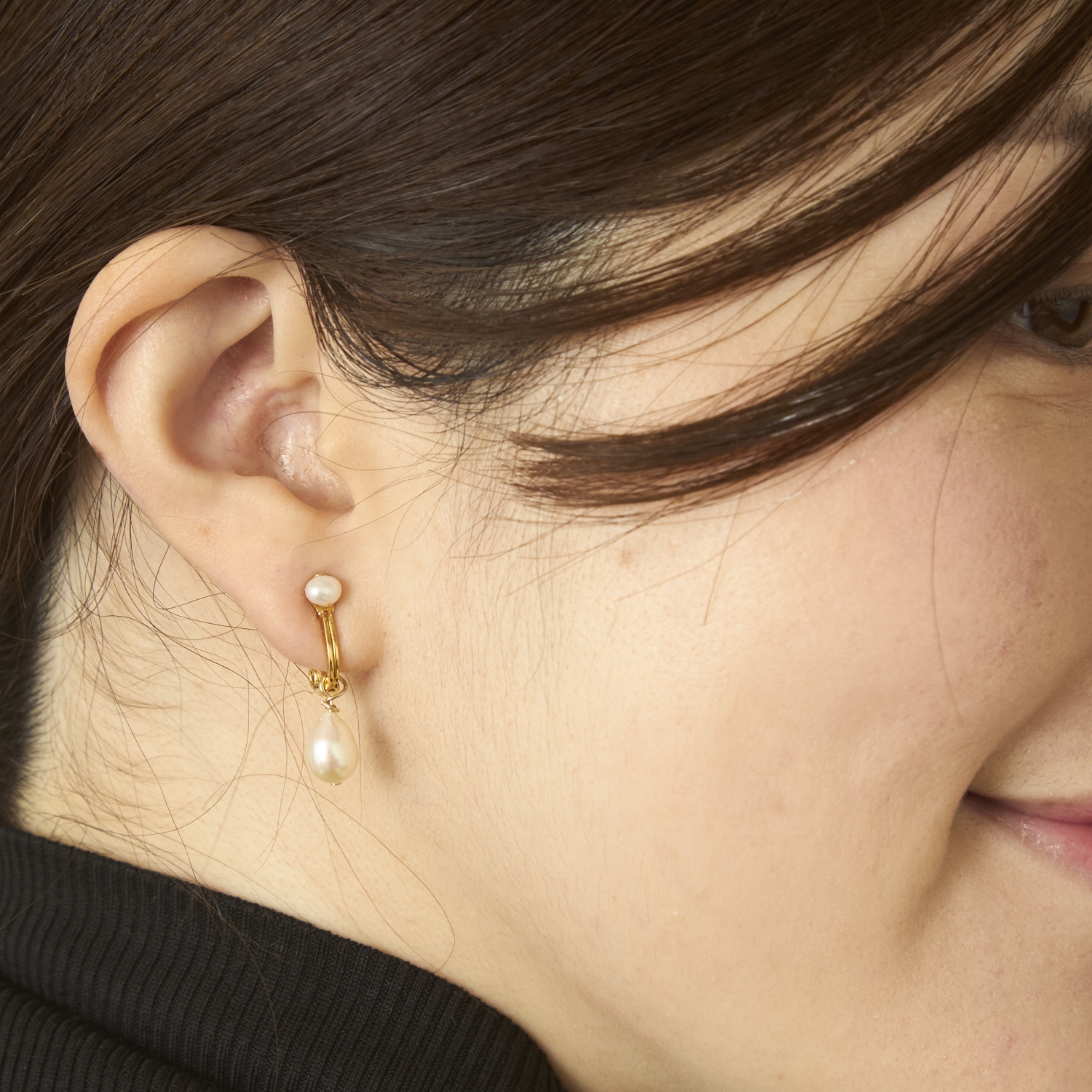 laneii/ブラスモチーフイヤリング