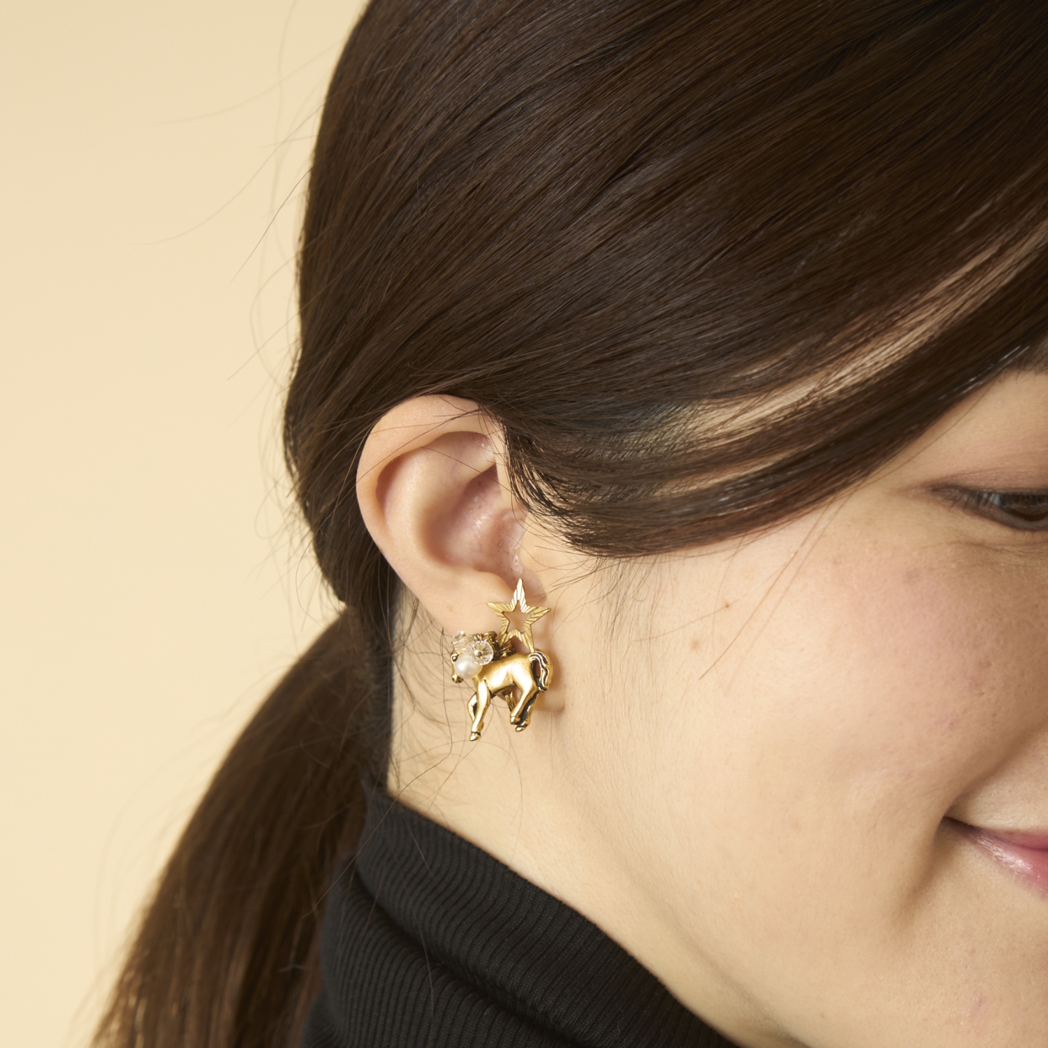 laneii/ブラスモチーフイヤリング