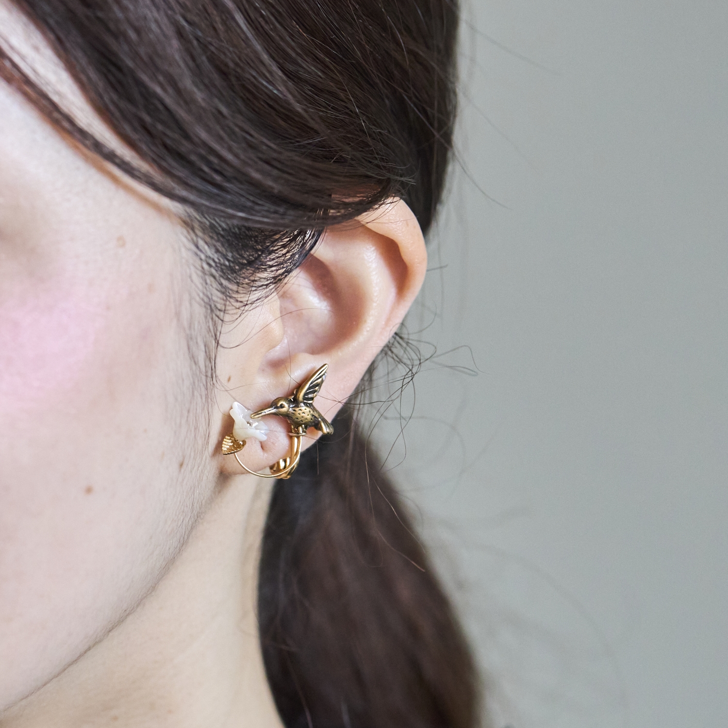 laneii/ブラスモチーフイヤリング