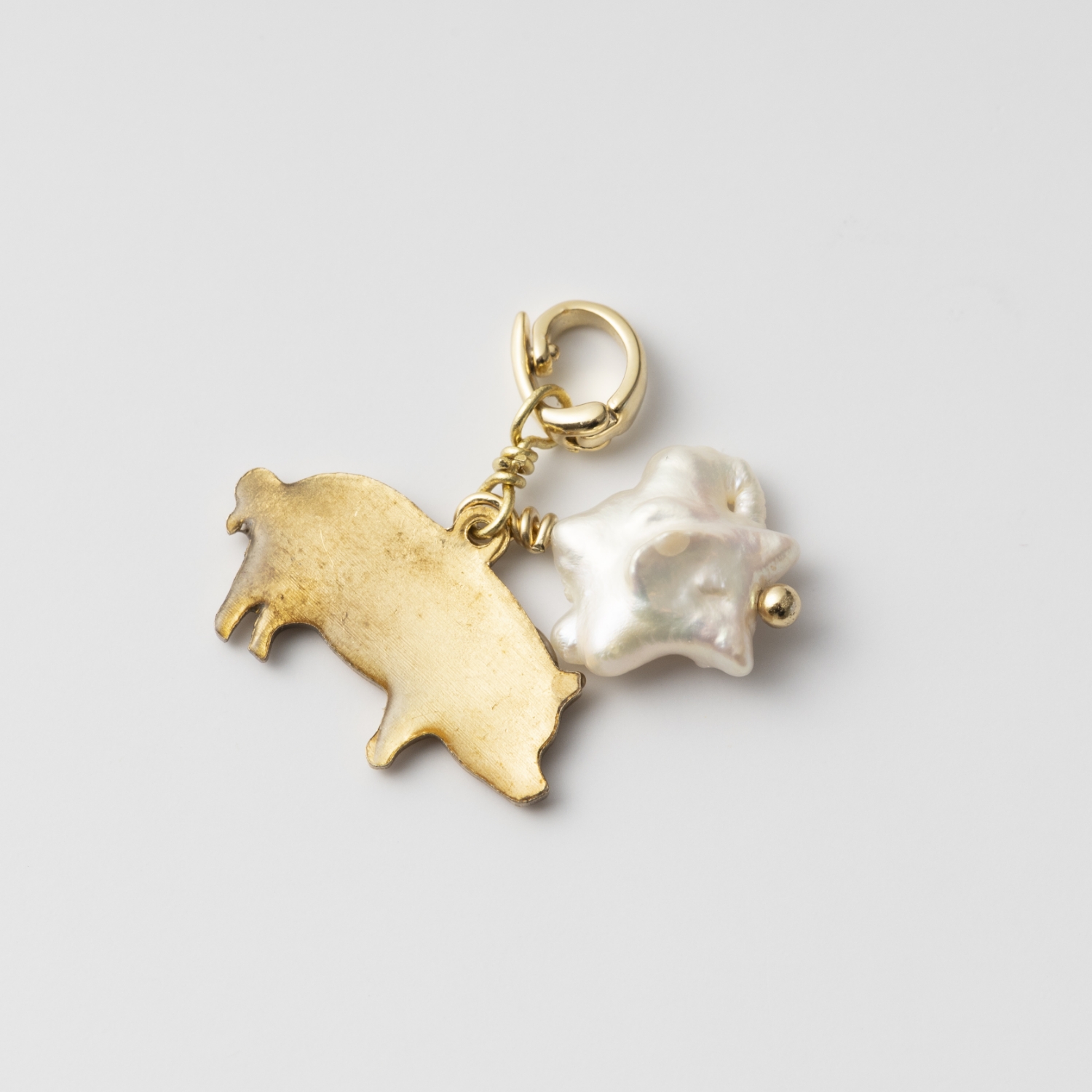 laneii/ブラスモチーフ×クリスタルパール2wayネックレス