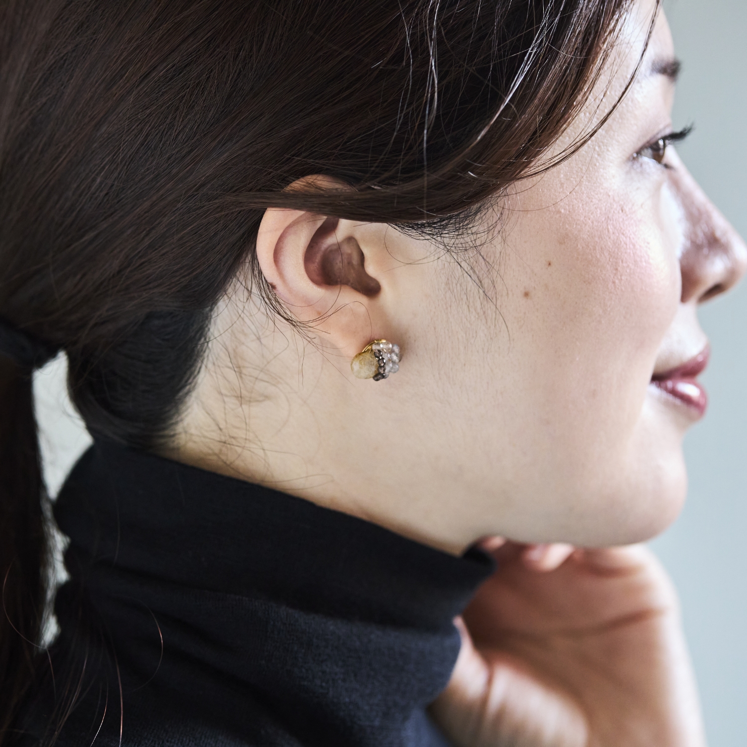 La mascotte/フィルピアス　ルチルクォーツ