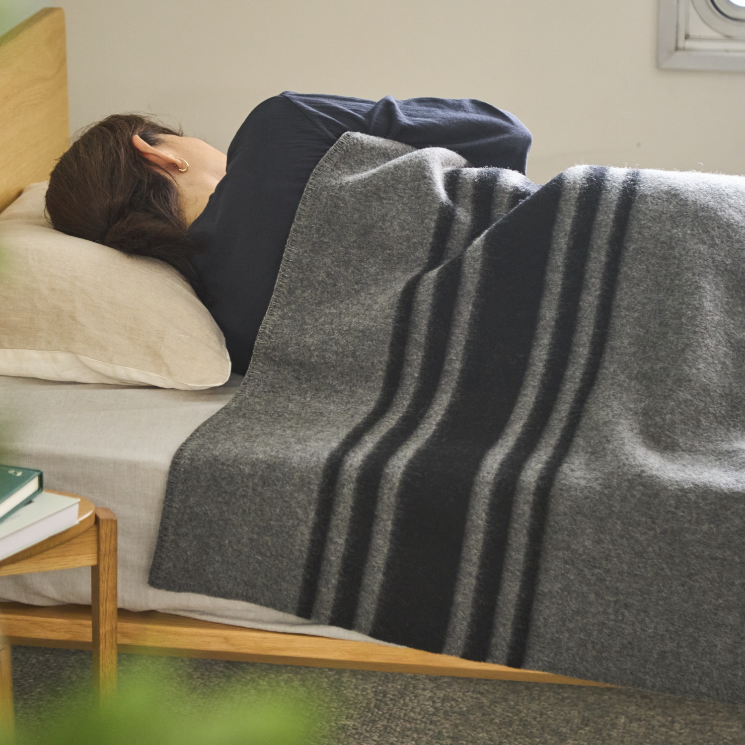 CO-ON/ボーダーゲート ウール毛布 シングル