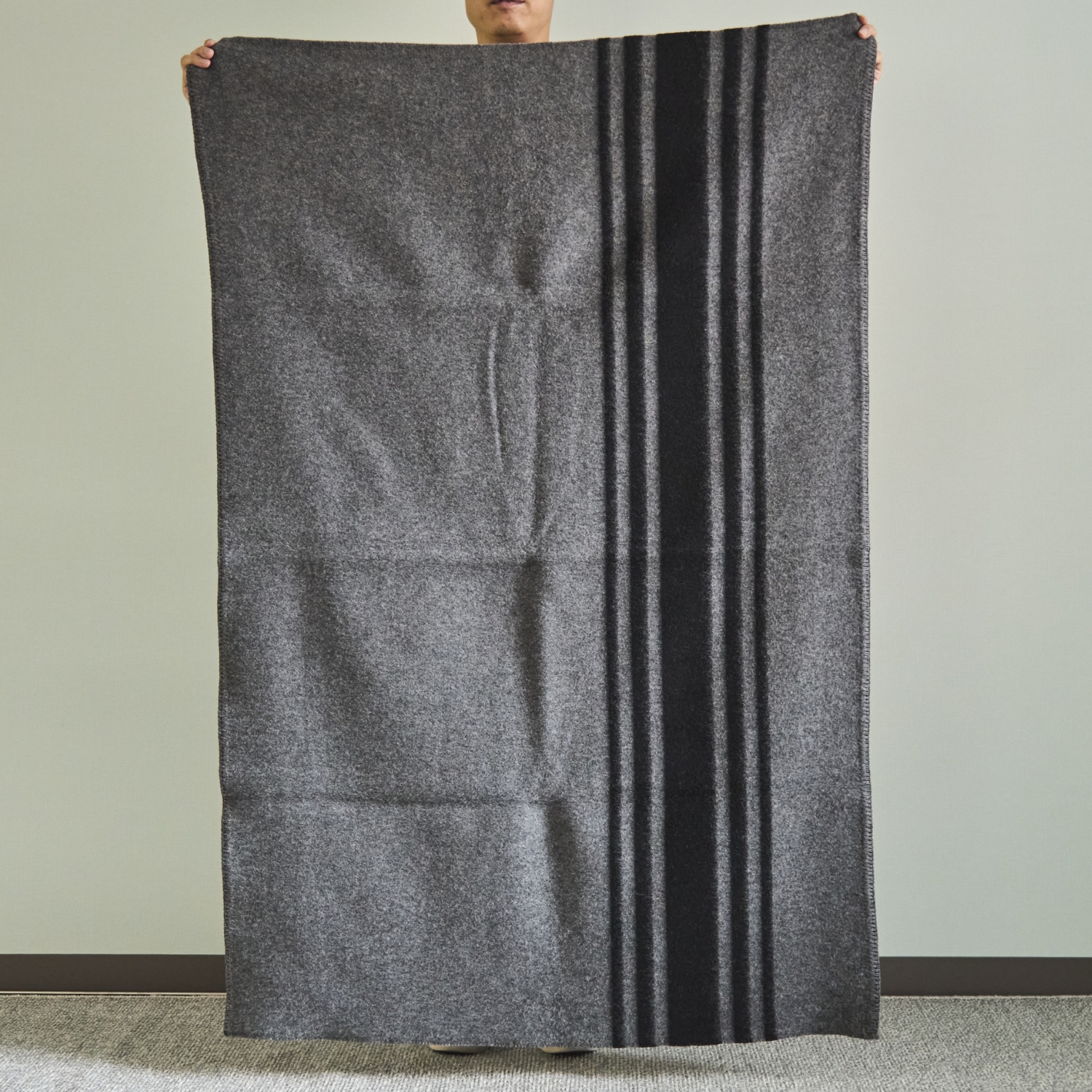 CO-ON/ボーダーゲート ウール毛布 ハーフ