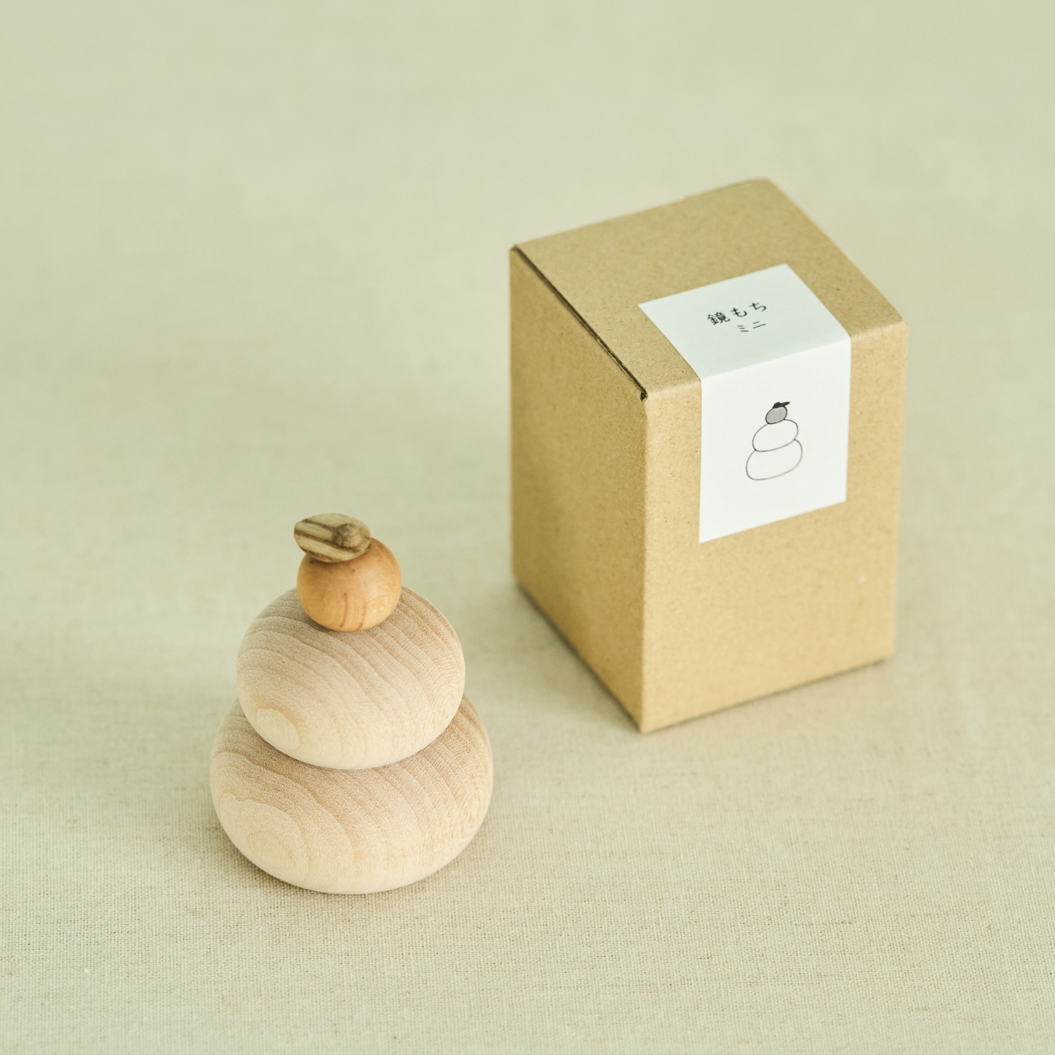 無垢材の鏡もち ミニ